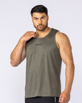 Aero Active Tank - Dark Khaki-Singlets & Tanks-S-1125167DKHAKI-S-MNAPPRL47942-1-Muscle Nation