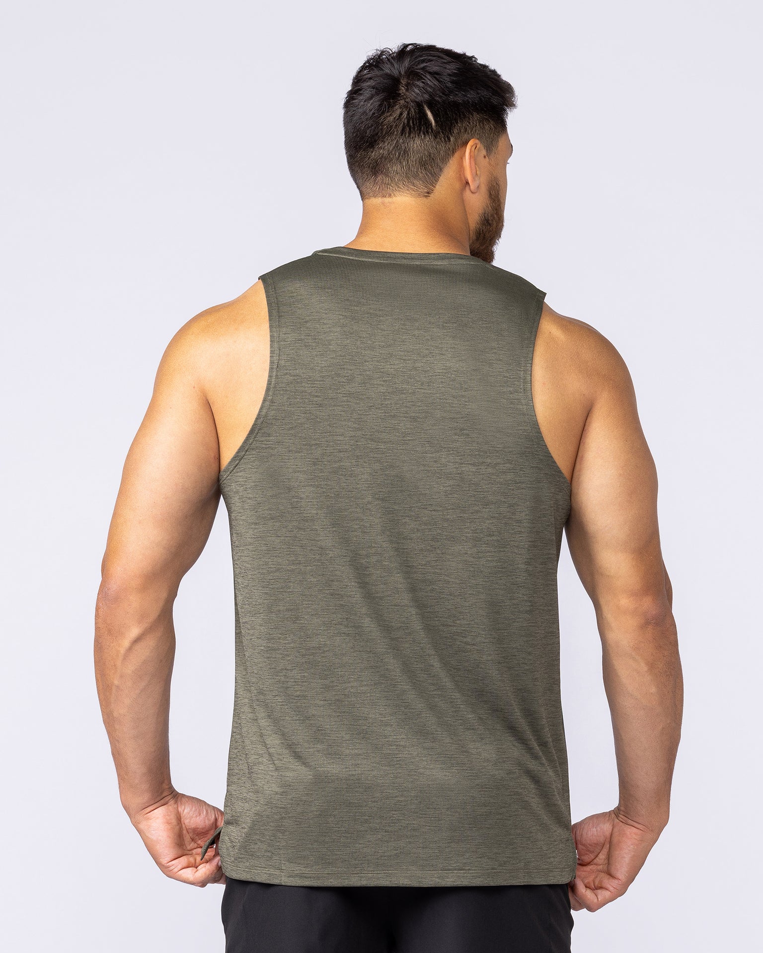 Aero Active Tank - Dark Khaki-Singlets & Tanks-S-1125167DKHAKI-S-MNAPPRL47942-5-Muscle Nation