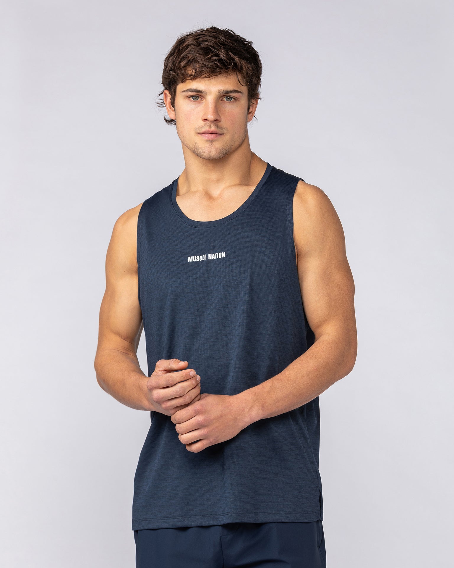 Aero Active Tank - Navy-Singlets & Tanks-S-082533NAVY-S-MNAPPRL43813-2-Muscle Nation