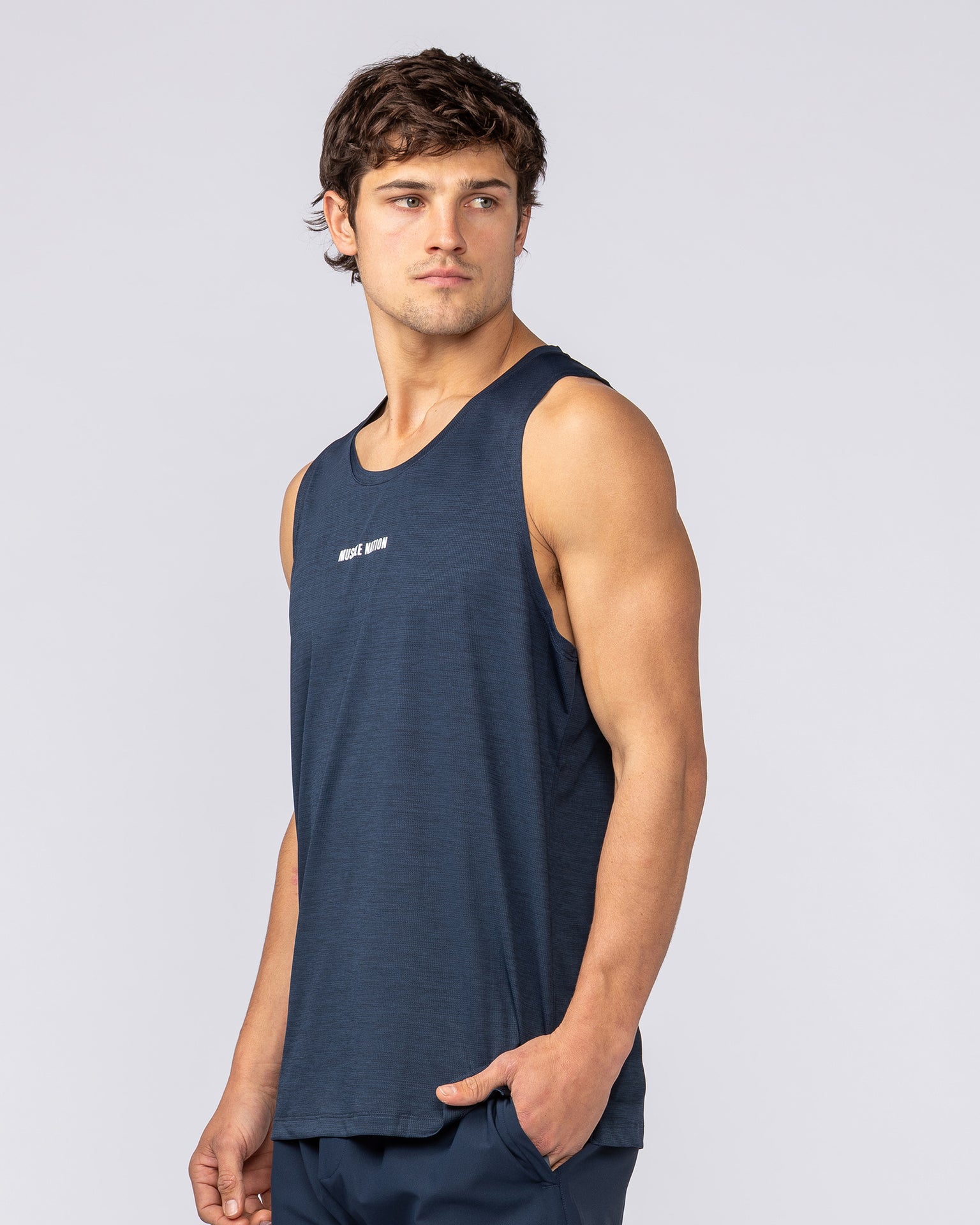 Aero Active Tank - Navy-Singlets & Tanks-S-082533NAVY-S-MNAPPRL43813-3-Muscle Nation