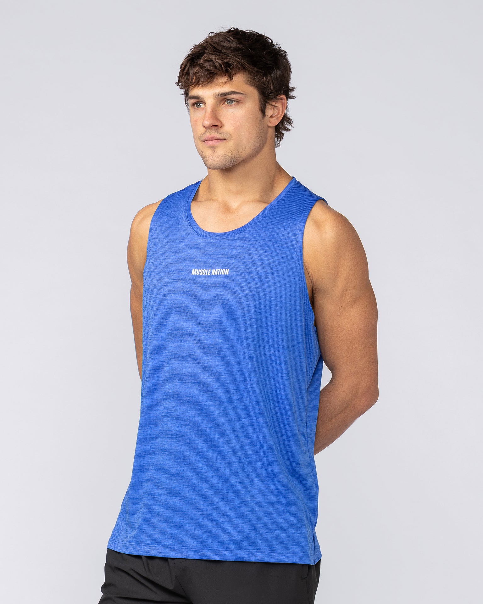 Aero Active Tank - Power Blue-Singlets & Tanks-S-082533PWRBL-S-MNAPPRL43820-3-Muscle Nation
