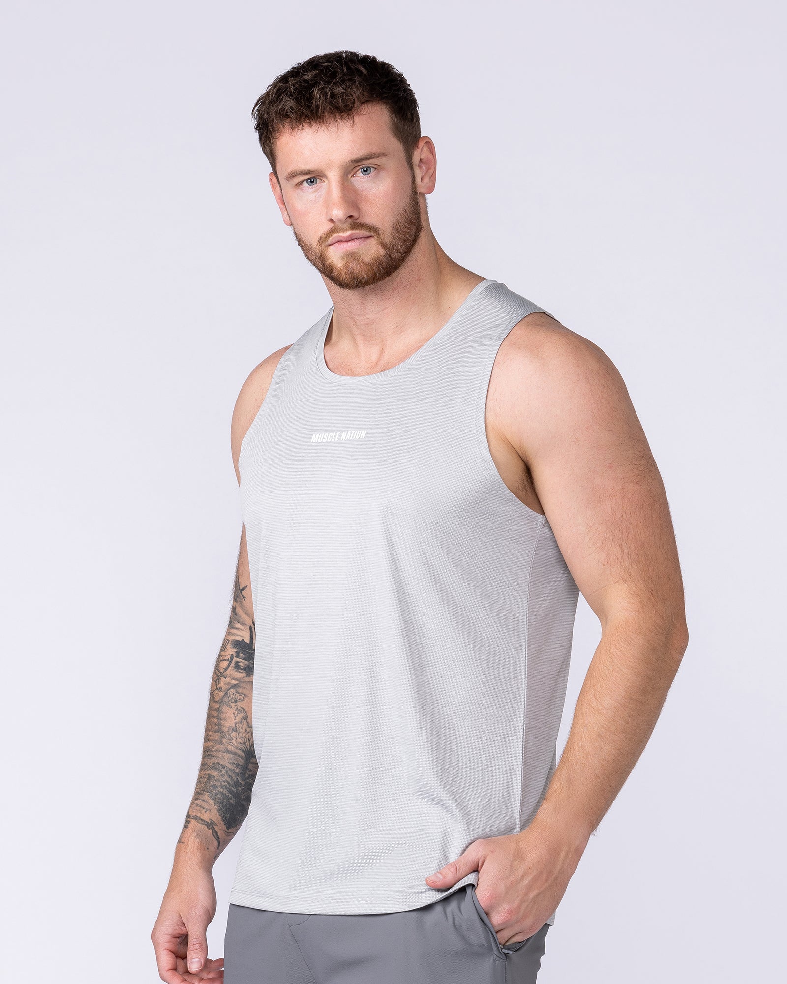 Aero Active Tank - Quiet Grey-Singlets & Tanks-S-1125167QUTGRY-S-MNAPPRL47206-4-Muscle Nation