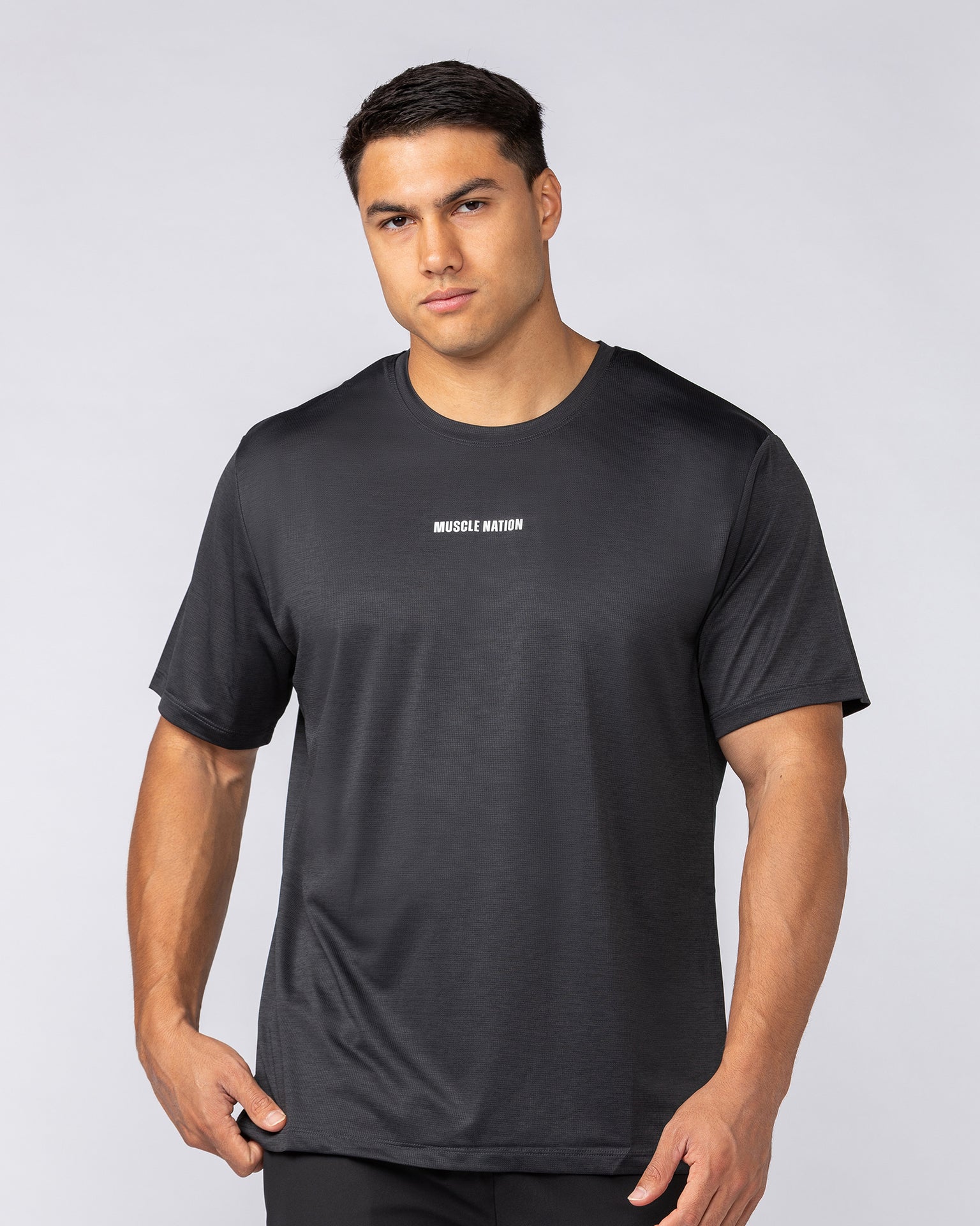 Aero Active Tee - Black-T-Shirts-S-082532BLK-S-MNAPPRL43949-2-Muscle Nation