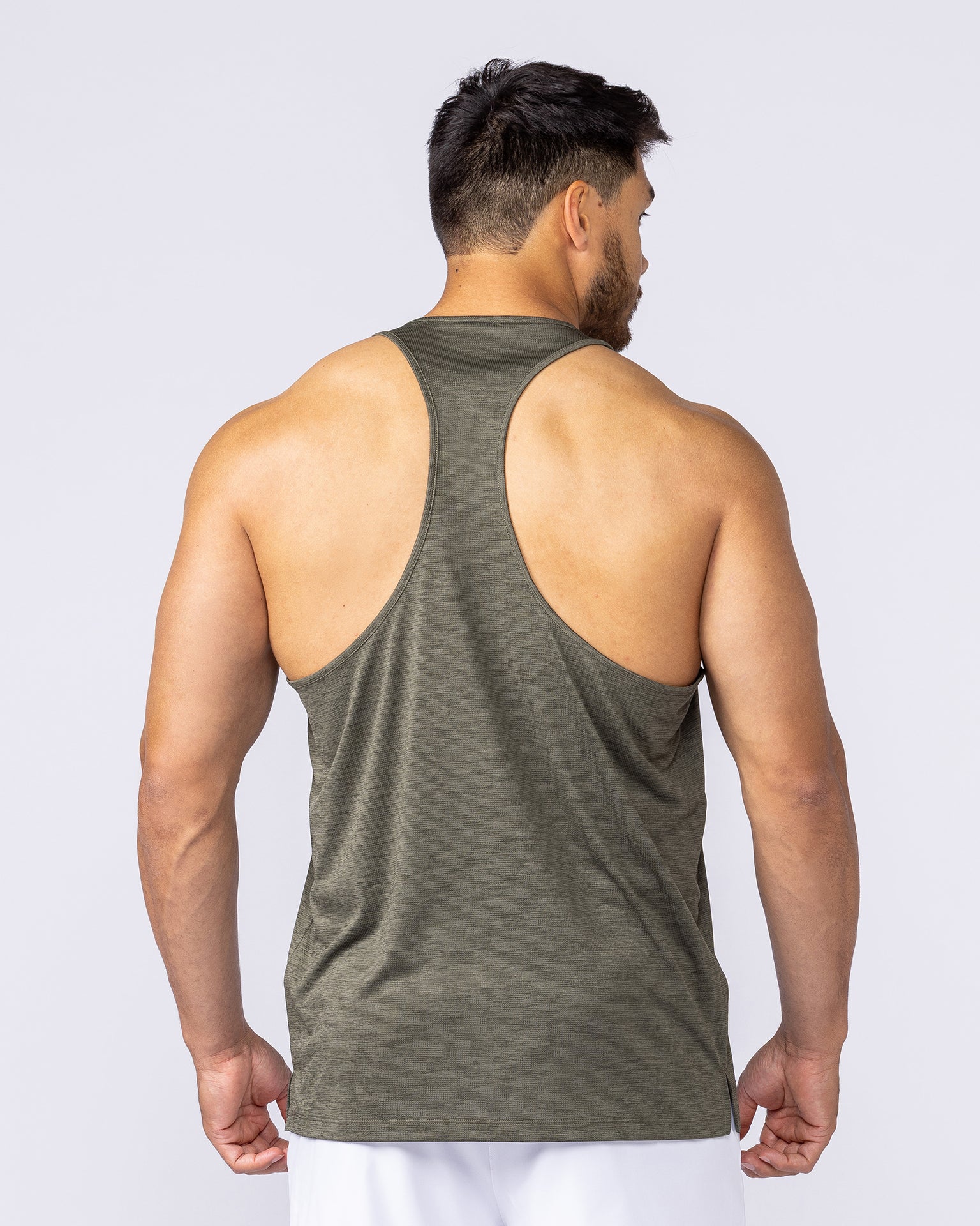 Aero Y Back Singlet - Khaki-Singlets & Tanks-S-112563DKHAKI-S-MNAPPRL47220-5-Muscle Nation
