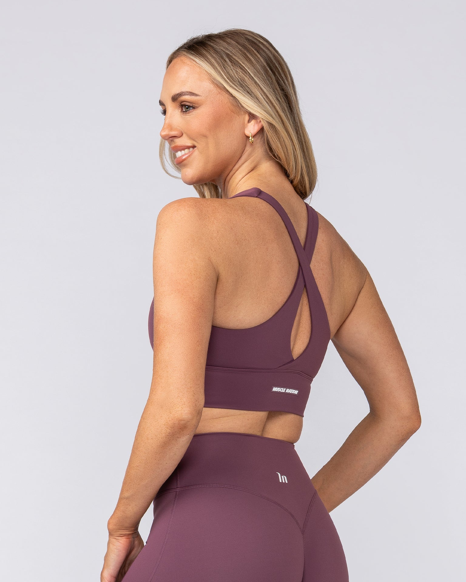 Allure Longline Bra - Acai-Sports Bras-XS-082502ACAI-XS-MNAPPRL43629-3-Muscle Nation