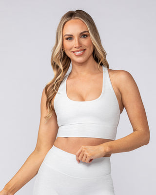 Allure Longline Bra - White Grey Marl-Sports Bras-XS-082502WHTGMRL-XS-MNAPPRL43638-2-Muscle Nation