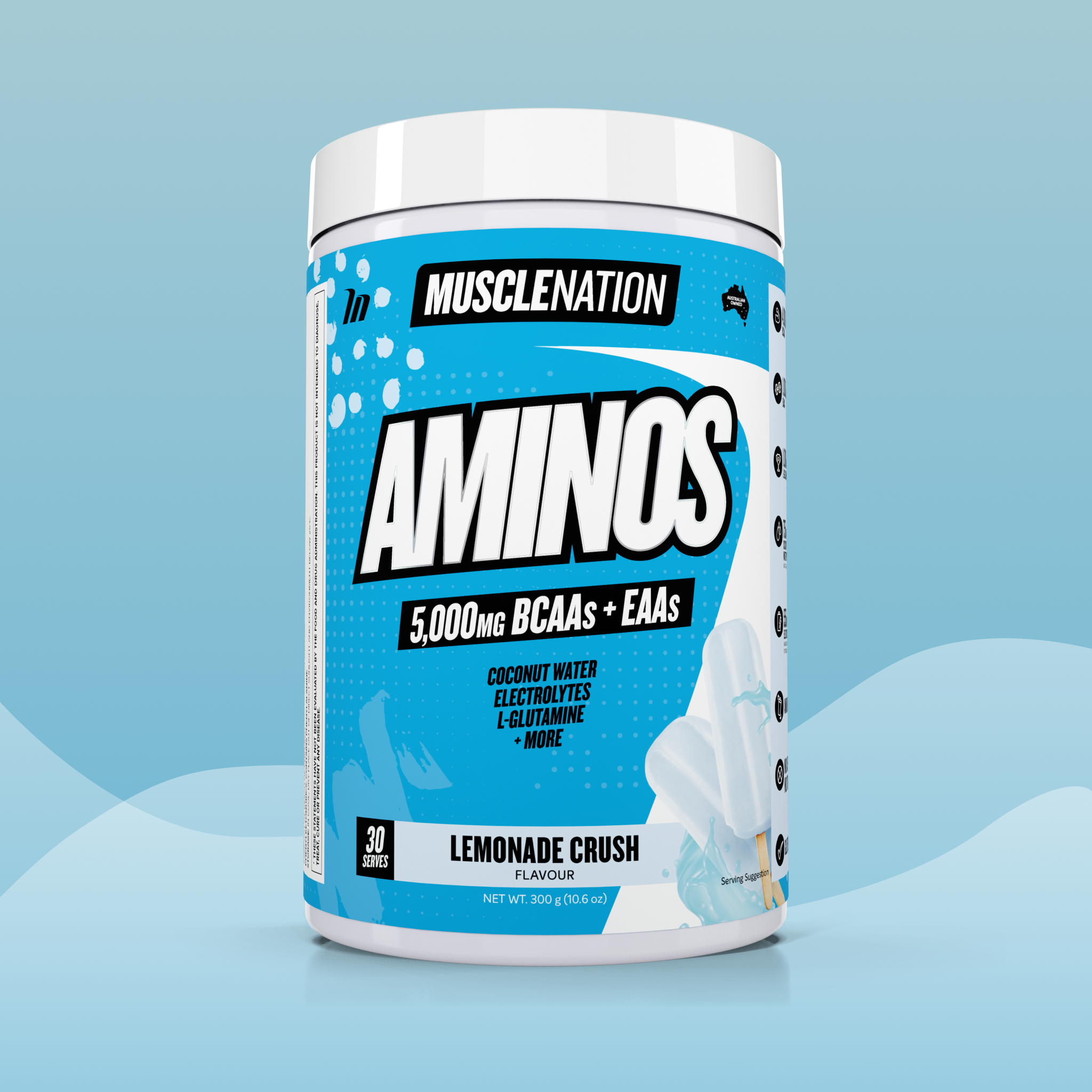 AMINOS + HYDRATION - Lemonade Crush - 30 serves-Aminos-MNSUPPS0147-764460254075-1-Muscle Nation