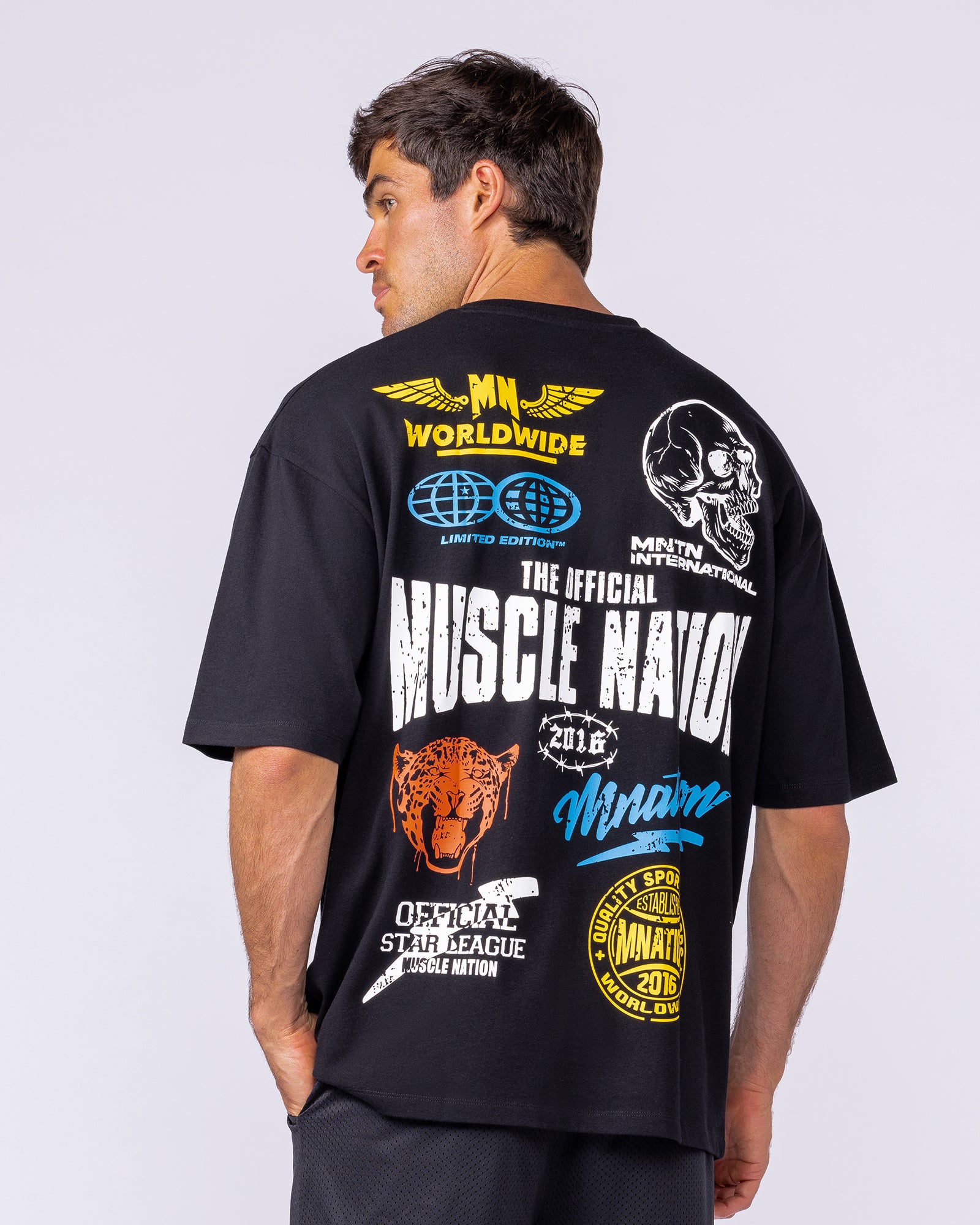 Archives Oversized Tee - Black-T-Shirts-XS-112573BLK-XS-MNAPPRL47234-2-Muscle Nation