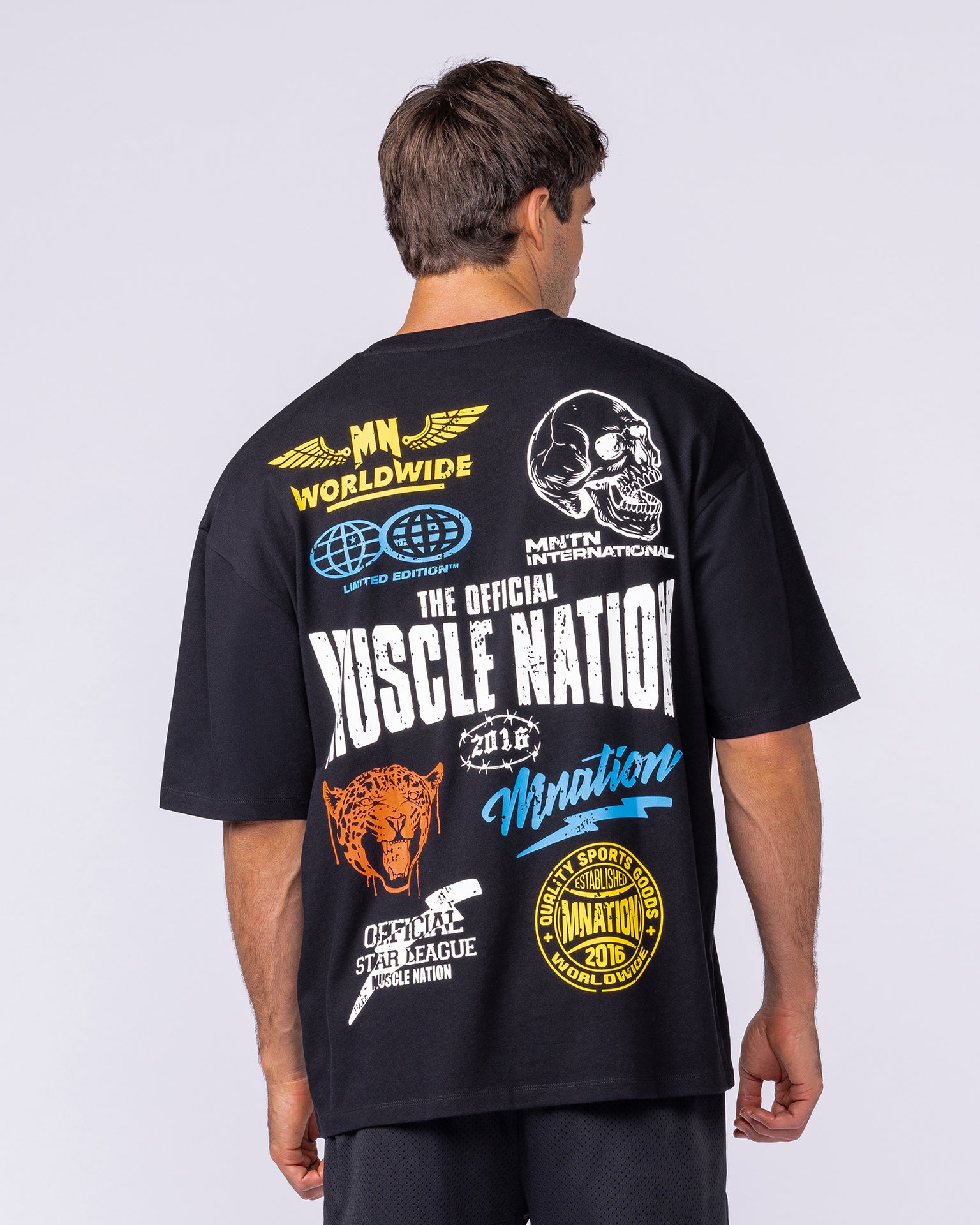 Archives Oversized Tee - Black-T-Shirts-XS-112573BLK-XS-MNAPPRL47234-5-Muscle Nation