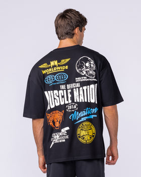 Archives Oversized Tee - Black-T-Shirts-XS-112573BLK-XS-MNAPPRL47234-5-Muscle Nation