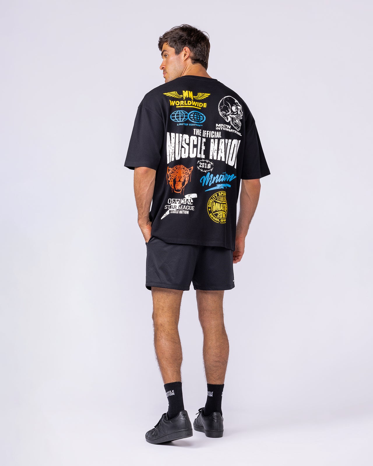 Archives Oversized Tee - Black-T-Shirts-XS-112573BLK-XS-MNAPPRL47234-6-Muscle Nation