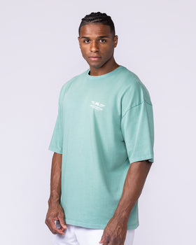 Archives Oversized Vintage Tee - Washed Alpine-T-Shirts-XXS-112572WAPN-XXS-MNAPPRL47242-3-Muscle Nation