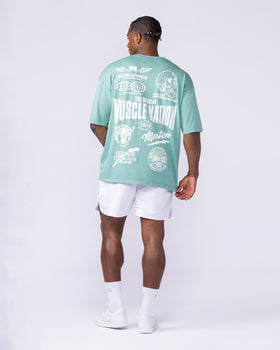 Archives Oversized Vintage Tee - Washed Alpine-T-Shirts-XXS-112572WAPN-XXS-MNAPPRL47242-5-Muscle Nation
