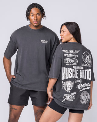 Archives Oversized Vintage Tee - Washed Black-T-Shirts-XXS-012627WSHBLK-XXS-MNAPPRL48868-7-Muscle Nation
