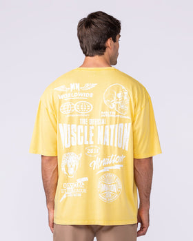 Archives Oversized Vintage Tee - Washed Honeycomb-T-Shirts-XS-112572WHYCB-XS-MNAPPRL47251-5-Muscle Nation