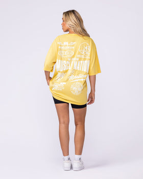 Archives Oversized Vintage Tee - Washed Honeycomb-T-Shirts-XS-112572WHYCB-XS-MNAPPRL47251-8-Muscle Nation