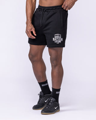Archives Sweat 5" Shorts - Black-Shorts-S-112558BLK-S-MNAPPRL47266-1-Muscle Nation