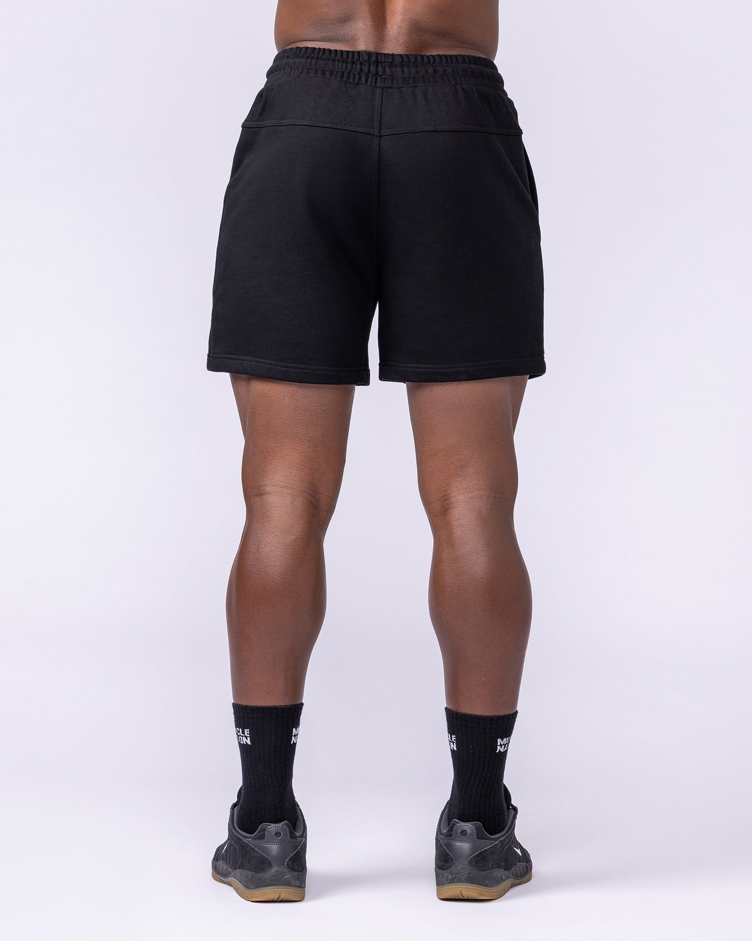 Archives Sweat 5" Shorts - Black-Shorts-S-112558BLK-S-MNAPPRL47266-5-Muscle Nation