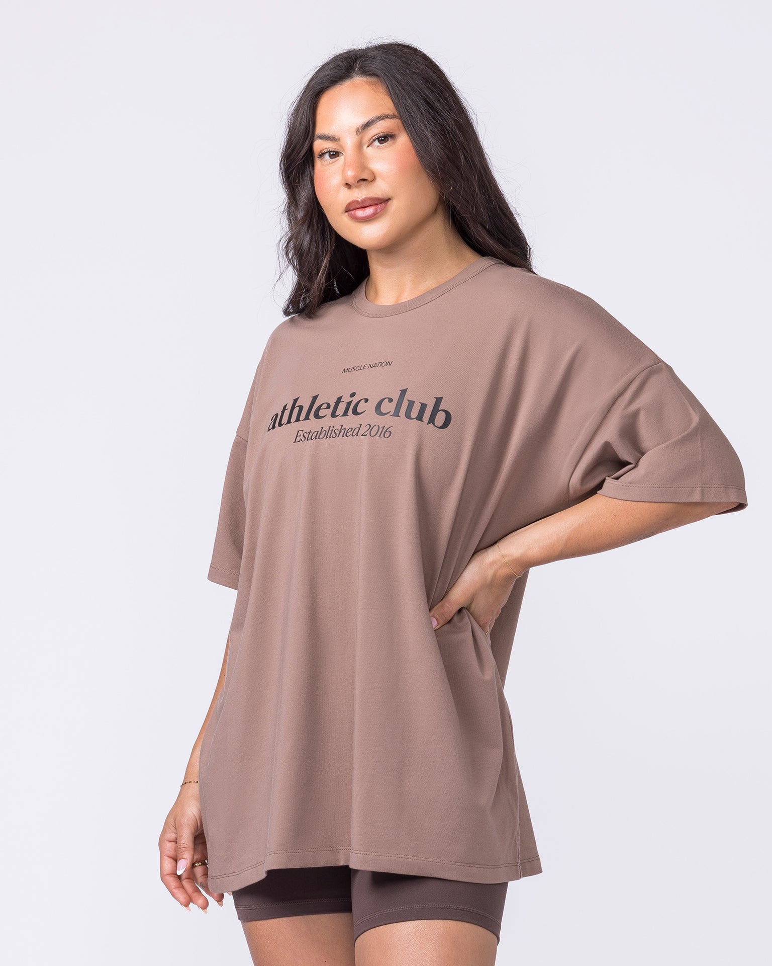 Athletic Club Oversized Tee - Cookie-T-Shirts-XXS-022613CKE-XXS-MNAPPRL48587-4-Muscle Nation
