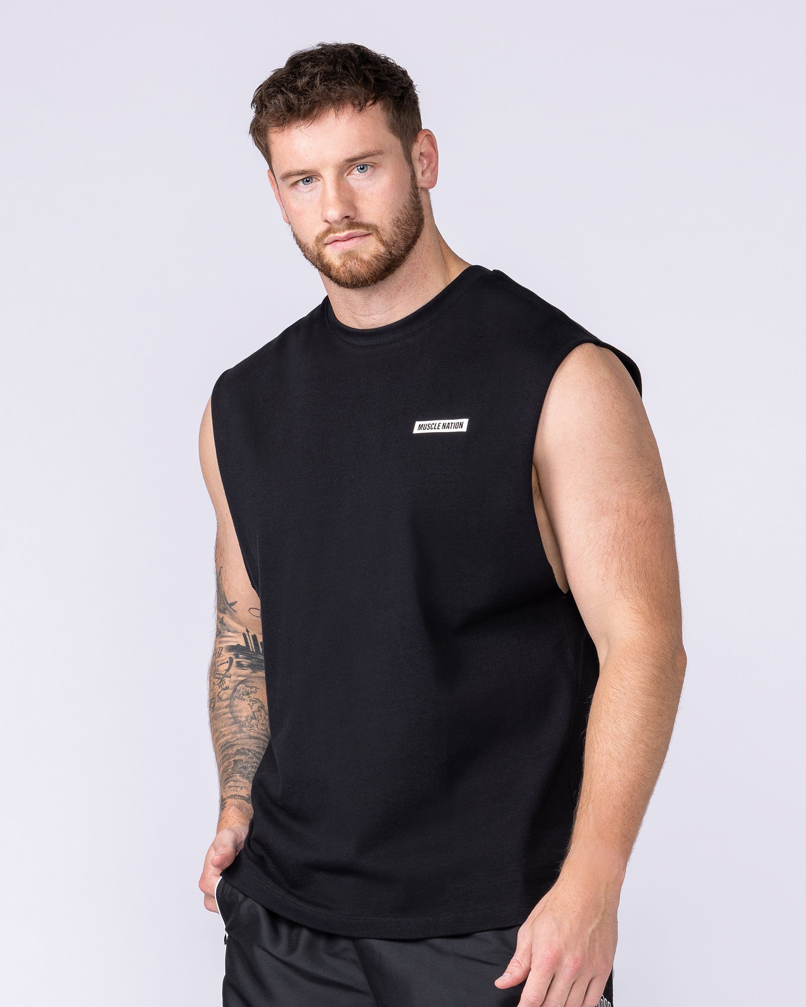 Athletic Division Muscle Tank - Black-Singlets & Tanks-S-1125221BLK-S-MNAPPRL47280-3-Muscle Nation