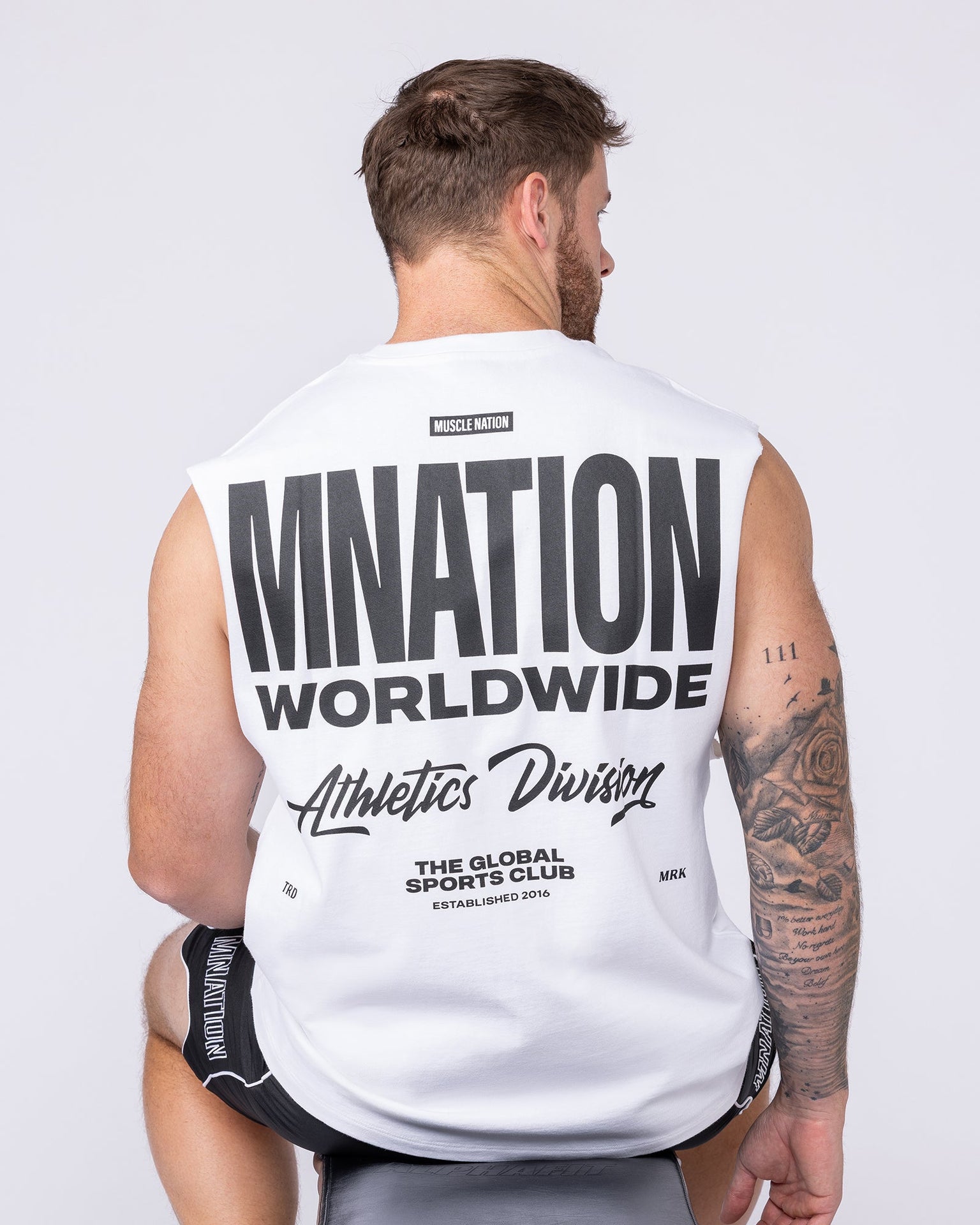 Athletic Division Muscle Tank - White-Singlets & Tanks-S-1125221WHT-S-MNAPPRL47287-2-Muscle Nation