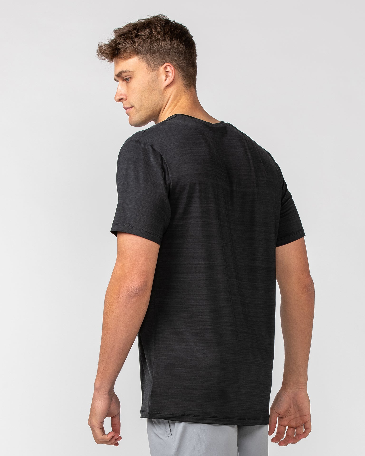 MN Active Running Tee - Black-Tops-S-082439BLK-S-MNAPPRL32600-4-Muscle Nation