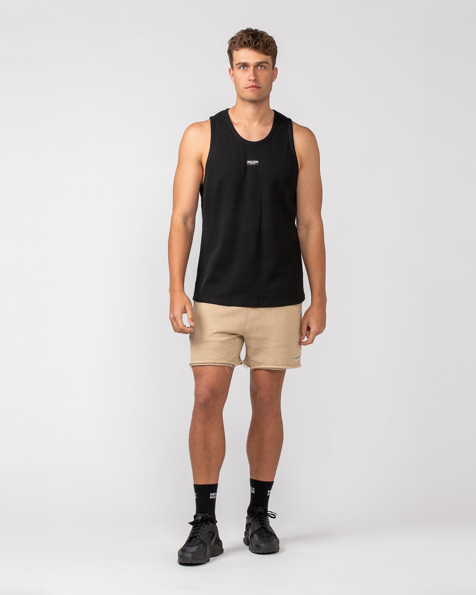 Waffle Tank - Black