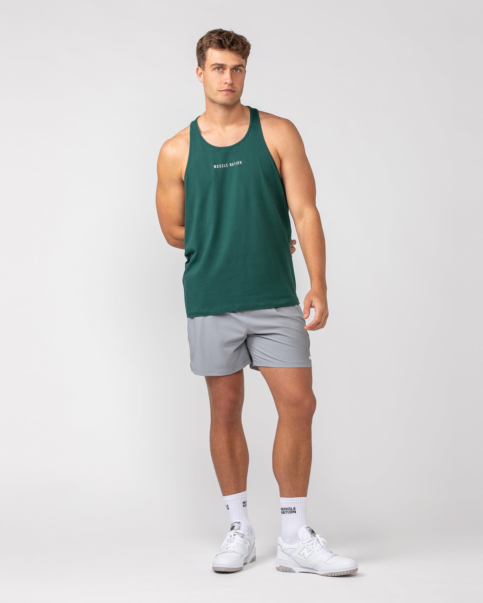 On Repeat Training 5" Shorts - Jet Grey-Shorts-S-082410JETGRY-S-MNAPPRL32537-9-Muscle Nation