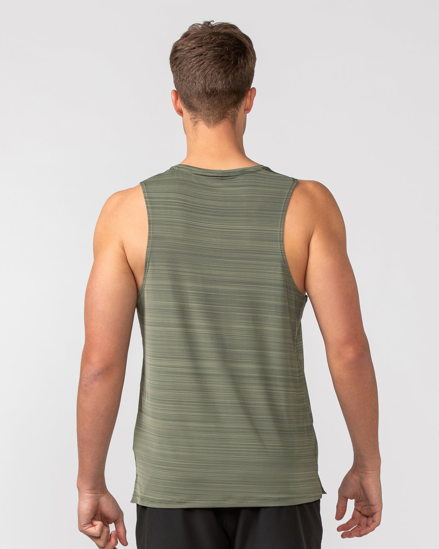 MN Active Running Tank - Dark Khaki-Tops-S-082438DKHAKI-S-MNAPPRL32586-5-Muscle Nation