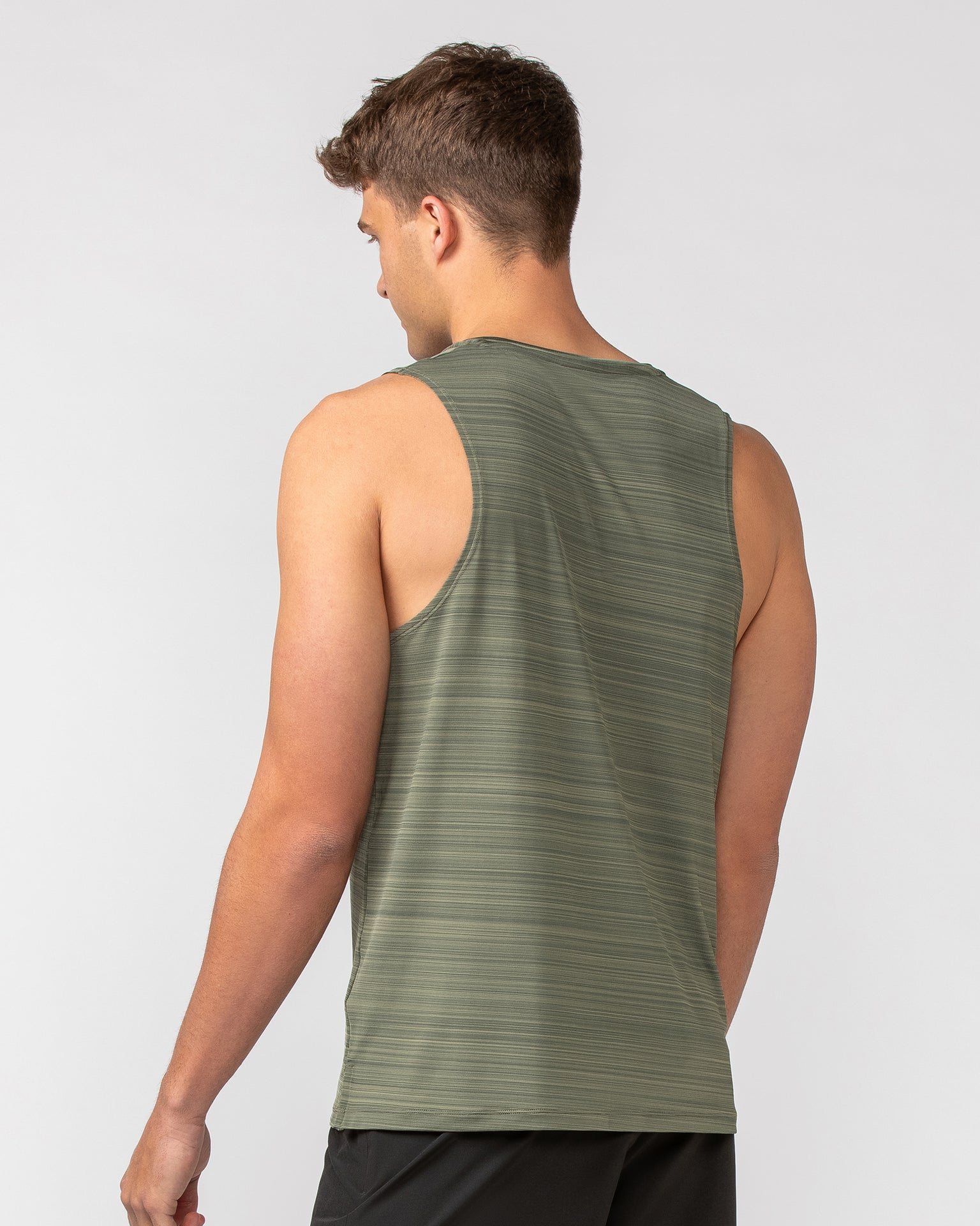 MN Active Running Tank - Dark Khaki-Tops-S-082438DKHAKI-S-MNAPPRL32586-4-Muscle Nation
