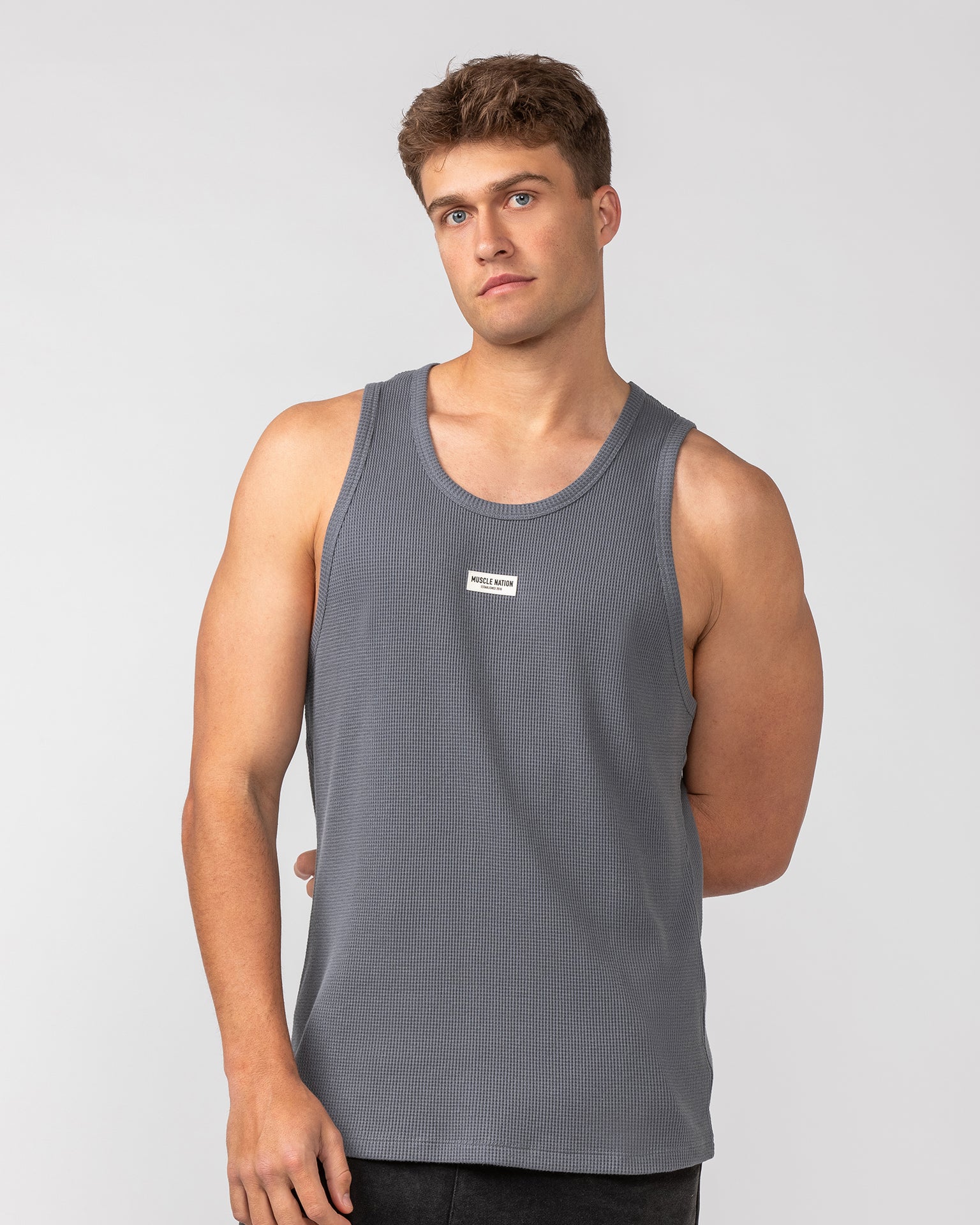 Waffle Tank - Tornado-Singlets & Tanks-S-082408TRNDO-S-MNAPPRL32614-1-Muscle Nation