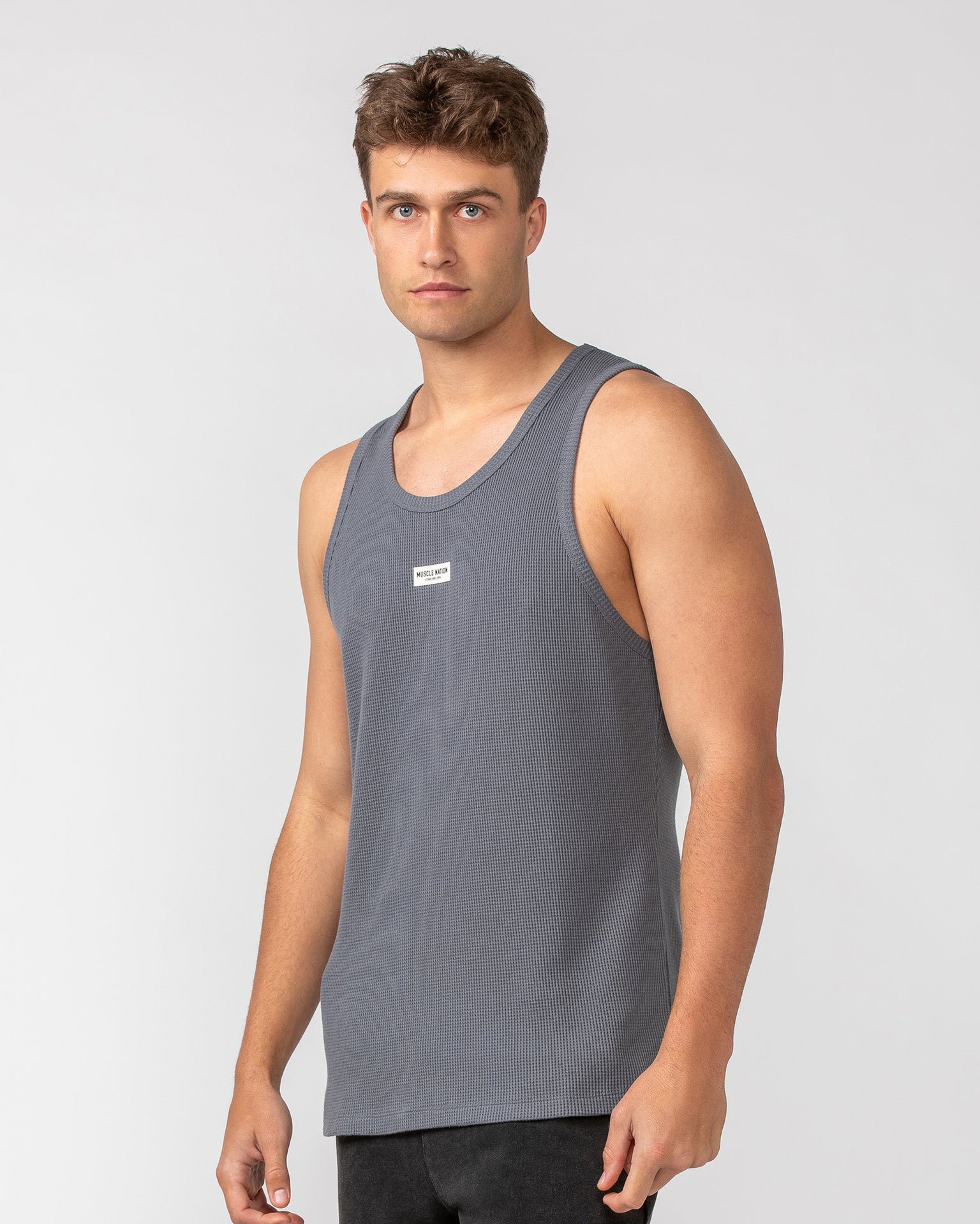 Waffle Tank - Tornado-Singlets & Tanks-S-082408TRNDO-S-MNAPPRL32614-3-Muscle Nation