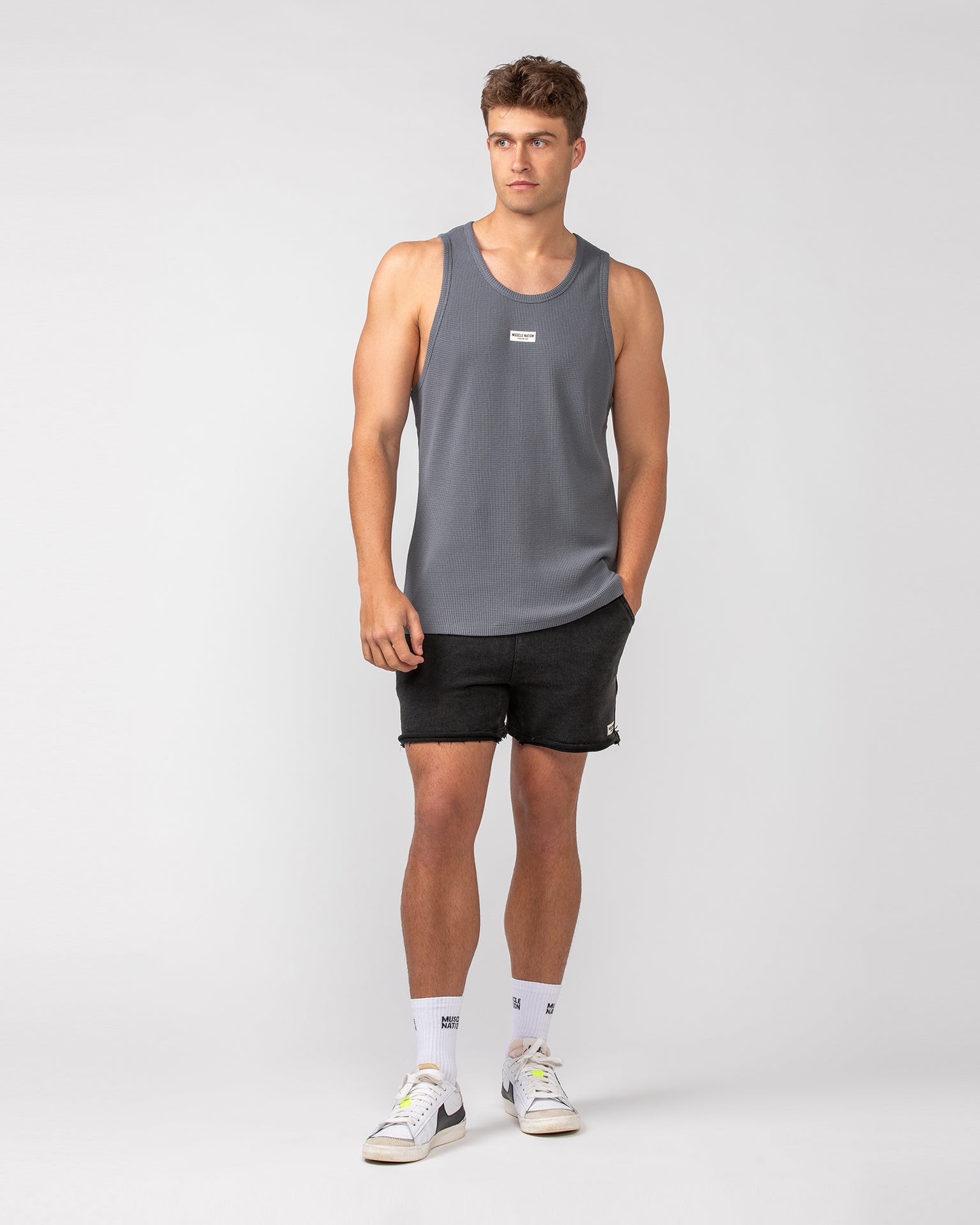 Waffle Tank - Tornado-Singlets & Tanks-S-082408TRNDO-S-MNAPPRL32614-6-Muscle Nation