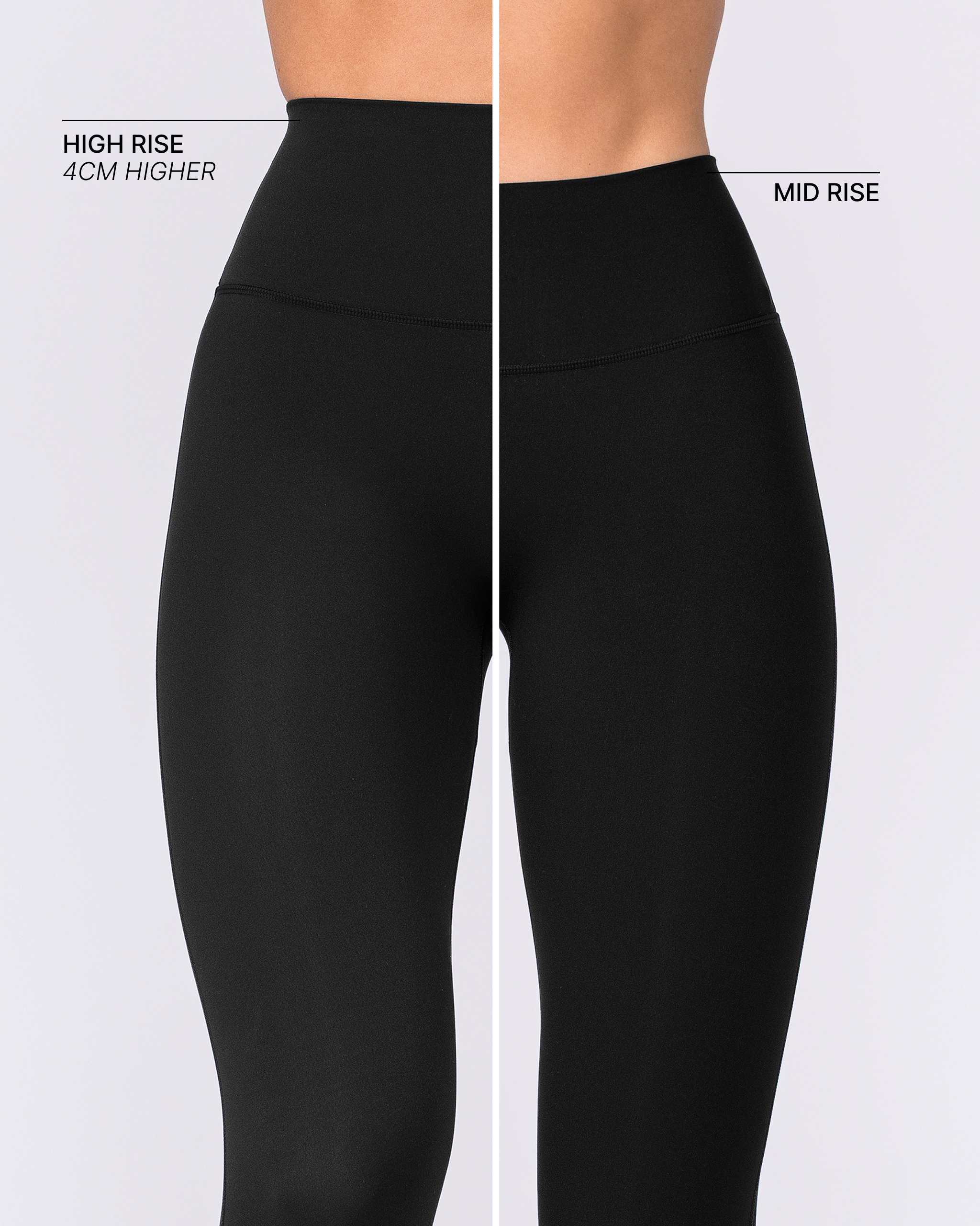 Aura Peachy High Invisible Scrunch Ankle Leggings - Black-Leggings-XXS-032606BLK-XXS-MNAPPRL48879-2-Muscle Nation