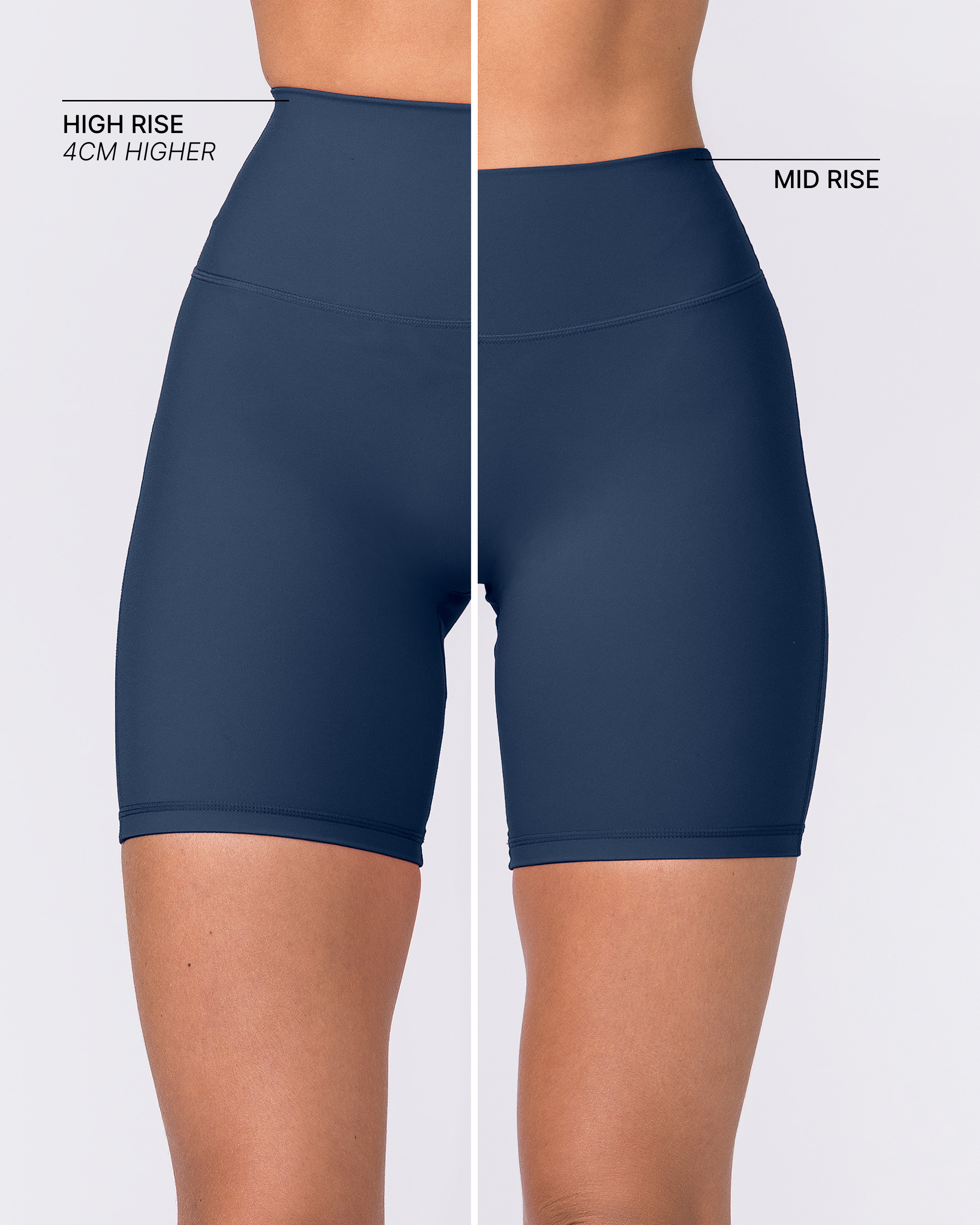 Aura Peachy High Invisible Scrunch Bike Shorts - Navy-Shorts-XXS-032604NAVY-XXS-MNAPPRL48924-2-Muscle Nation