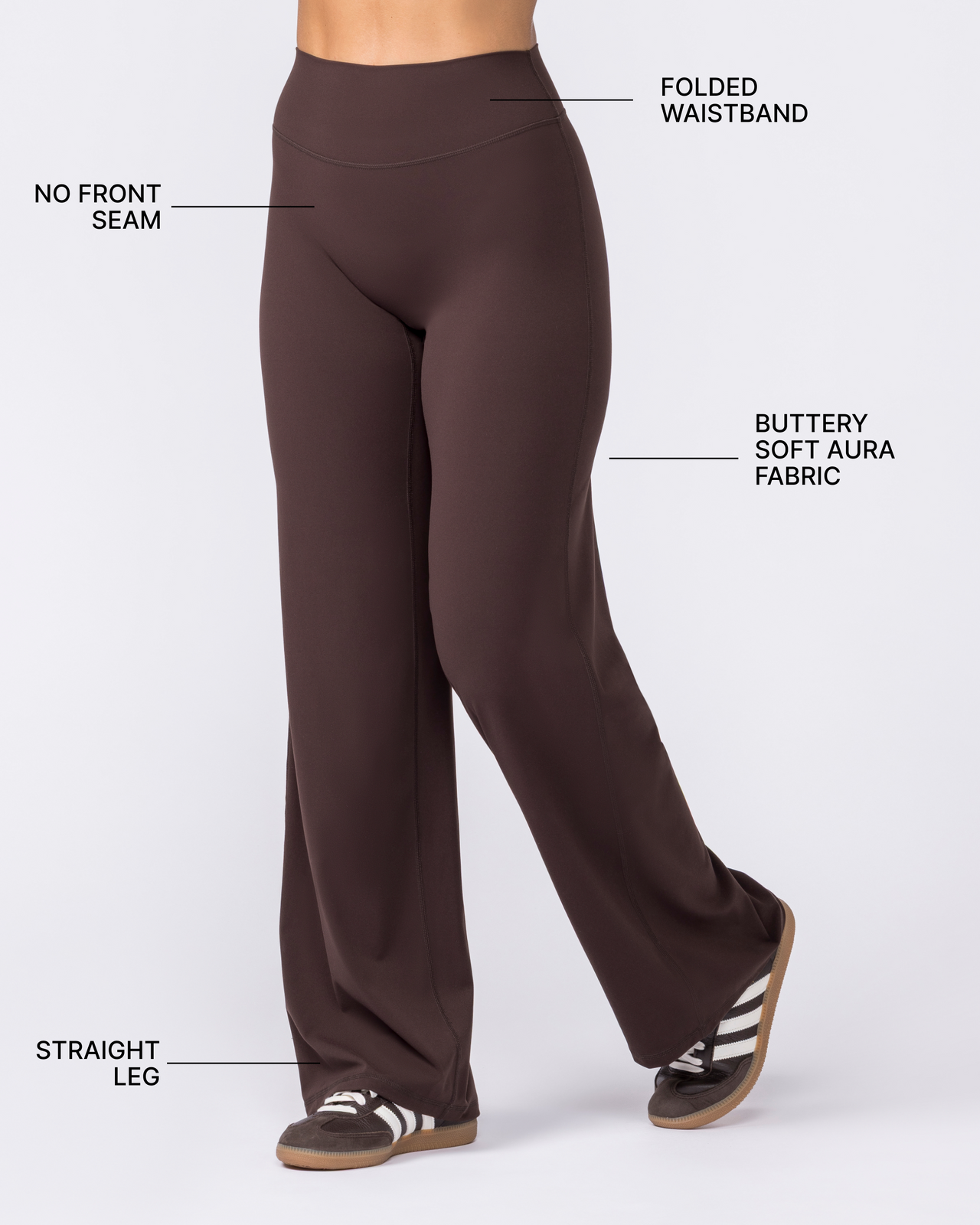 Aura Straight Leg Leggings Short - Cocoa-Leggings-XXS-032656SCOCOA-XXS-MNAPPRL51578-2-Muscle Nation