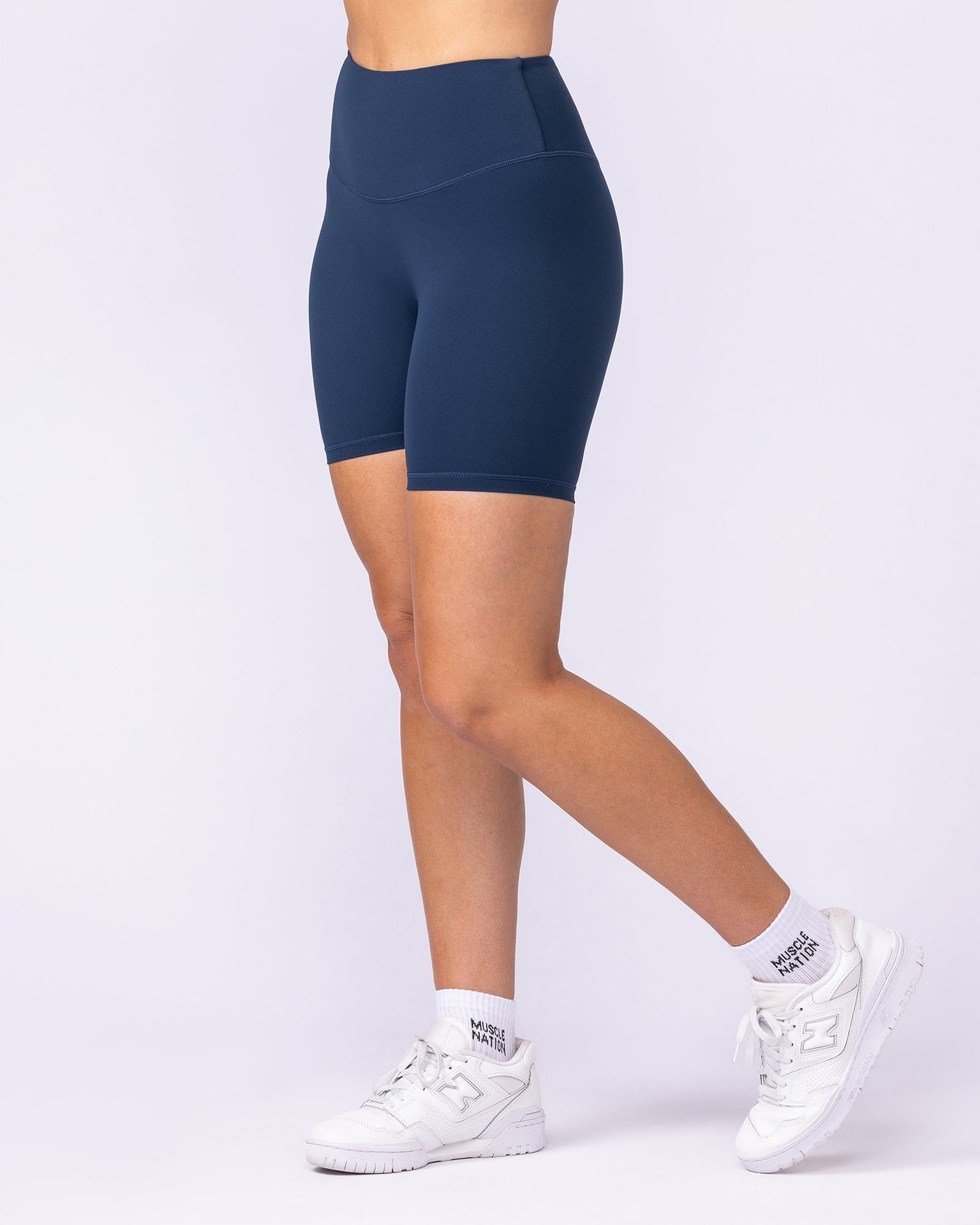 Aura Back Pocket Bike Shorts - Navy-Shorts-XXS-1125120NAVY-XXS-MNAPPRL45527-3-Muscle Nation