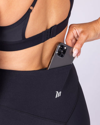 Aura Back Pocket Midway Shorts - Black-Shorts-XXS-1125119BLK-XXS-MNAPPRL45554-2-Muscle Nation