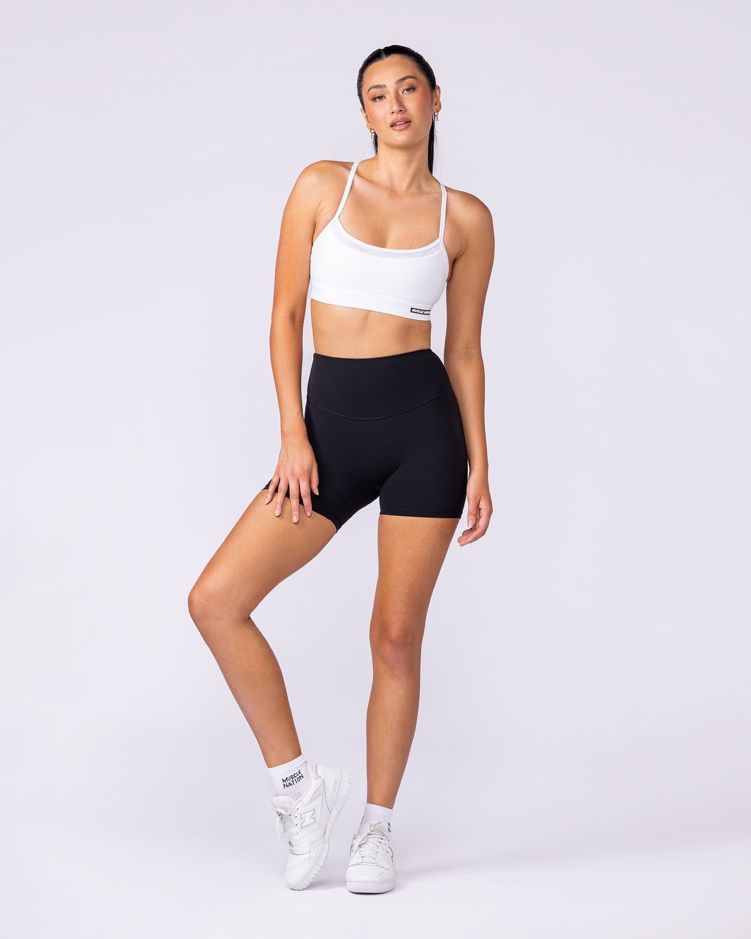 Aura Back Pocket Midway Shorts - Black-Shorts-XXS-1125119BLK-XXS-MNAPPRL45554-6-Muscle Nation