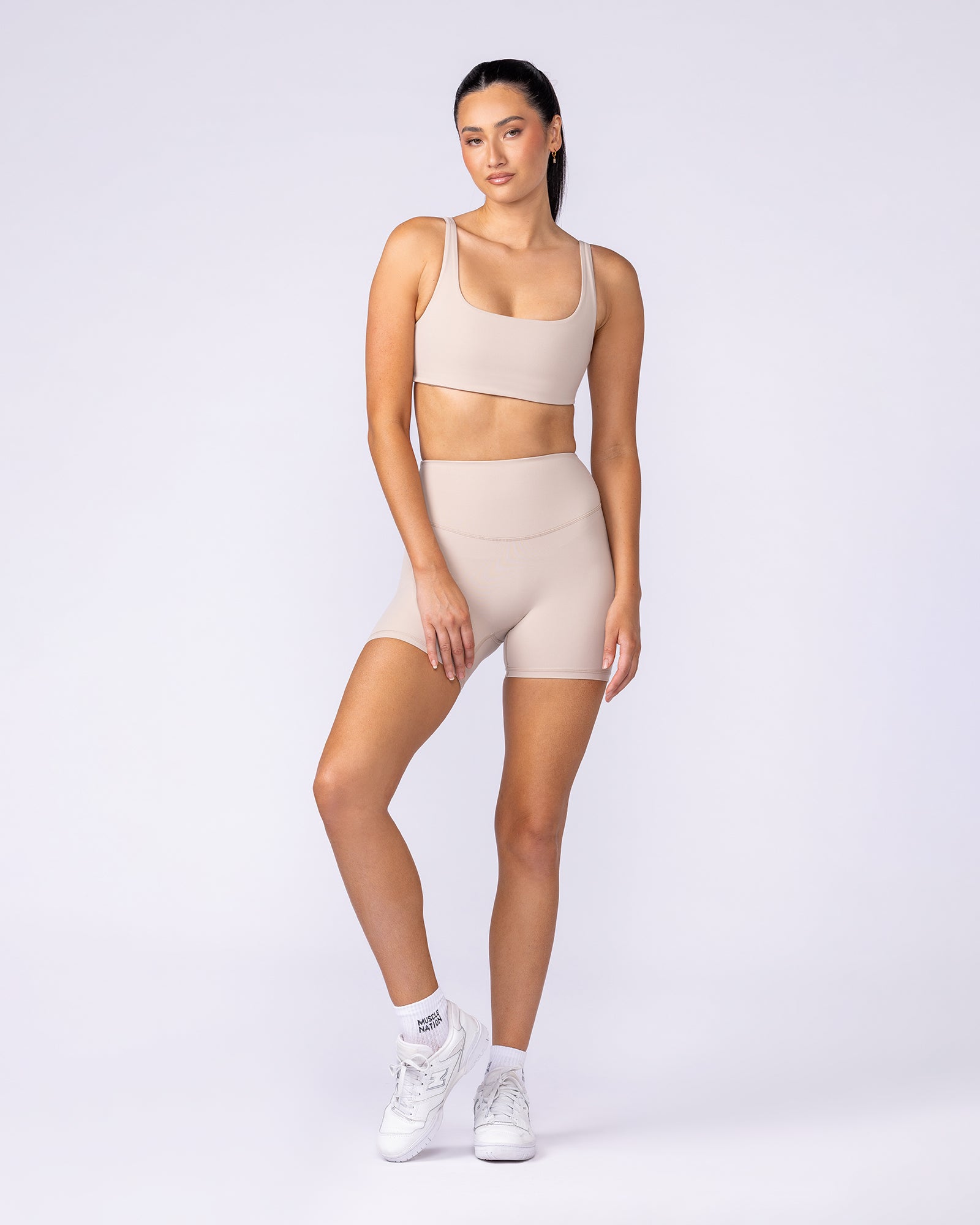 Aura Back Pocket Midway Shorts - Sand-Shorts-XXS-1125119SAND-XXS-MNAPPRL45590-7-Muscle Nation