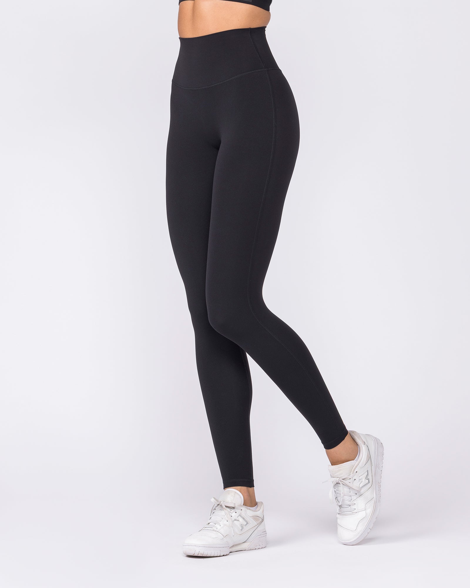 Aura Peachy High Invisible Scrunch Ankle Leggings - Black-Leggings-XXS-032606BLK-XXS-MNAPPRL48879-3-Muscle Nation