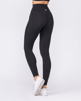 Aura Peachy High Invisible Scrunch Ankle Leggings - Black-Leggings-XXS-032606BLK-XXS-MNAPPRL48879-1-Muscle Nation