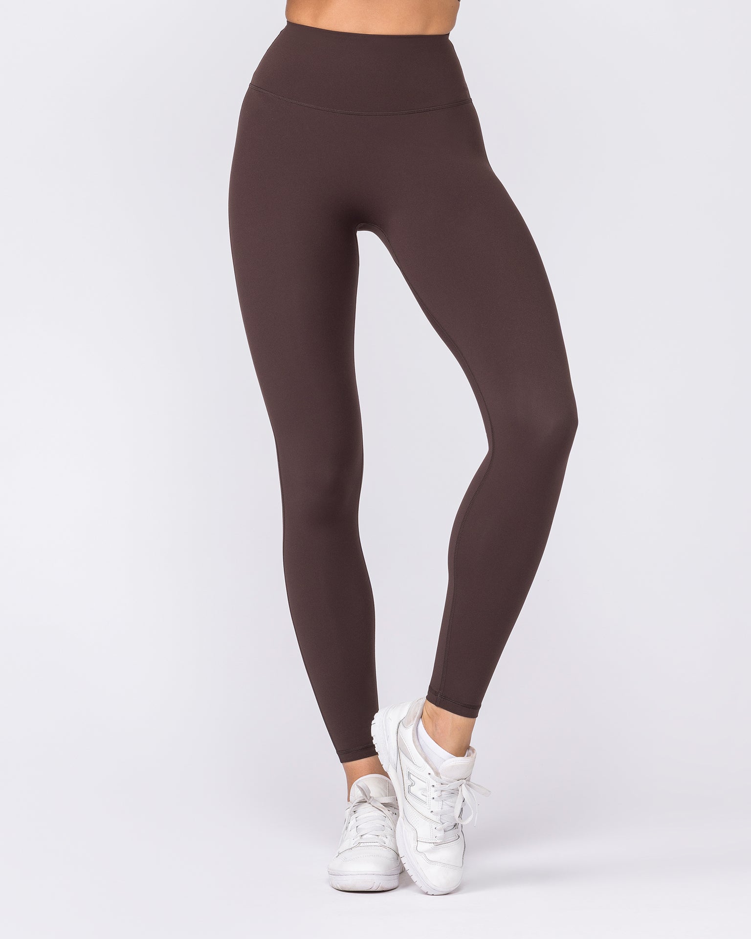 Aura Peachy High Invisible Scrunch Ankle Leggings - Cocoa-Leggings-XXS-032606COCOA-XXS-MNAPPRL48906-3-Muscle Nation