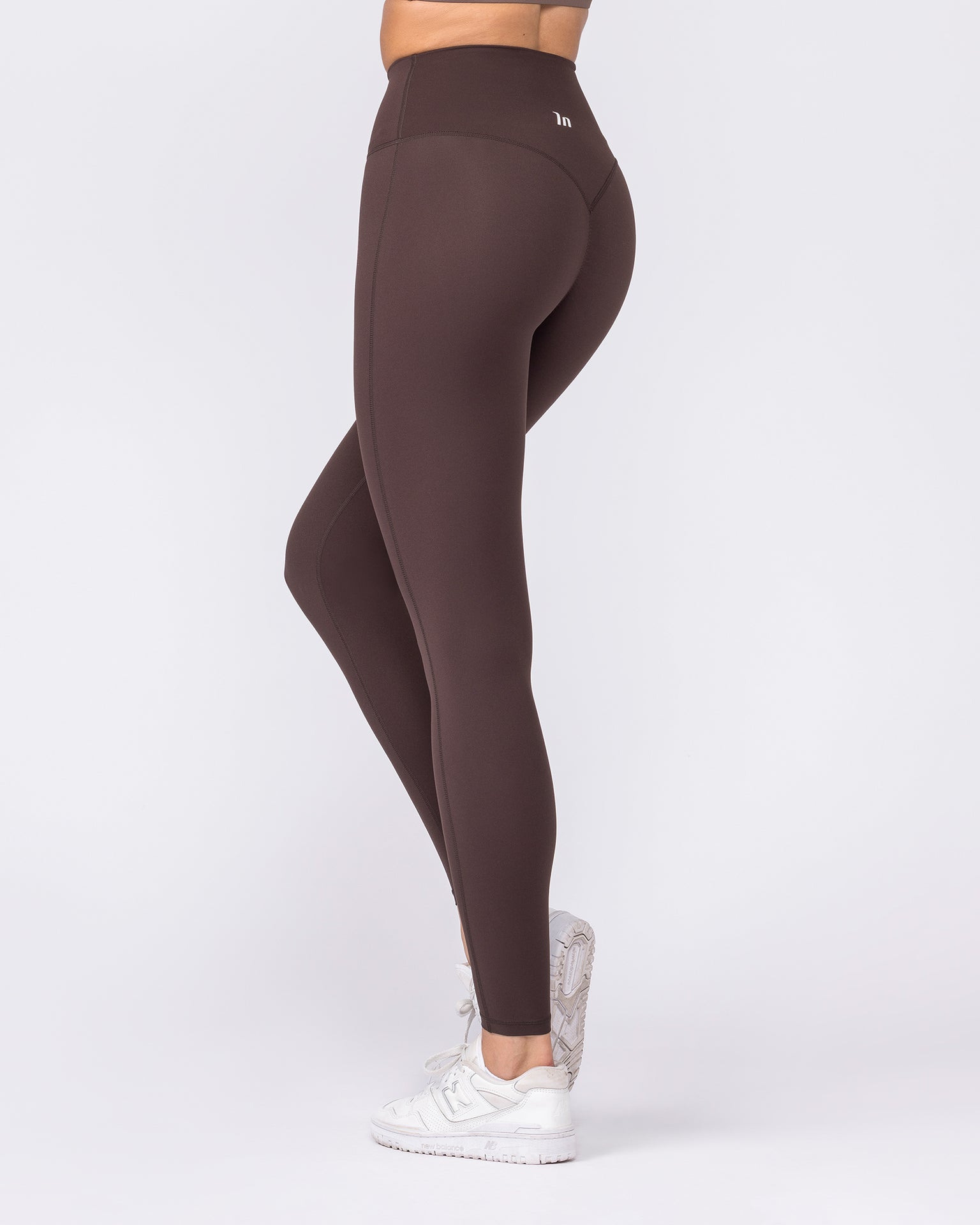 Aura Peachy High Invisible Scrunch Ankle Leggings - Cocoa-Leggings-XXS-032606COCOA-XXS-MNAPPRL48906-4-Muscle Nation