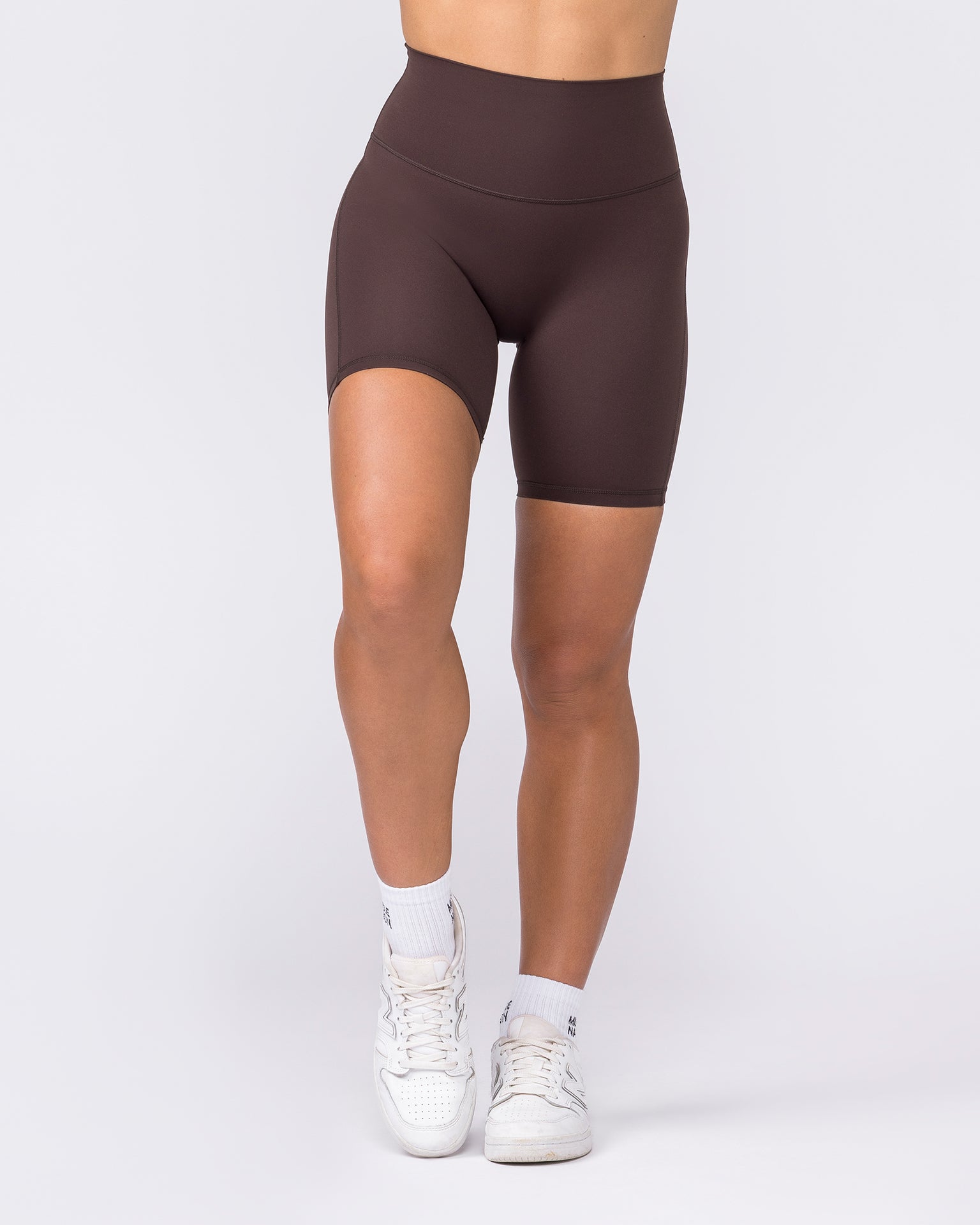 Aura Peachy High Invisible Scrunch Bike Shorts - Cocoa-Shorts-XXS-032604COCOA-XXS-MNAPPRL48942-4-Muscle Nation