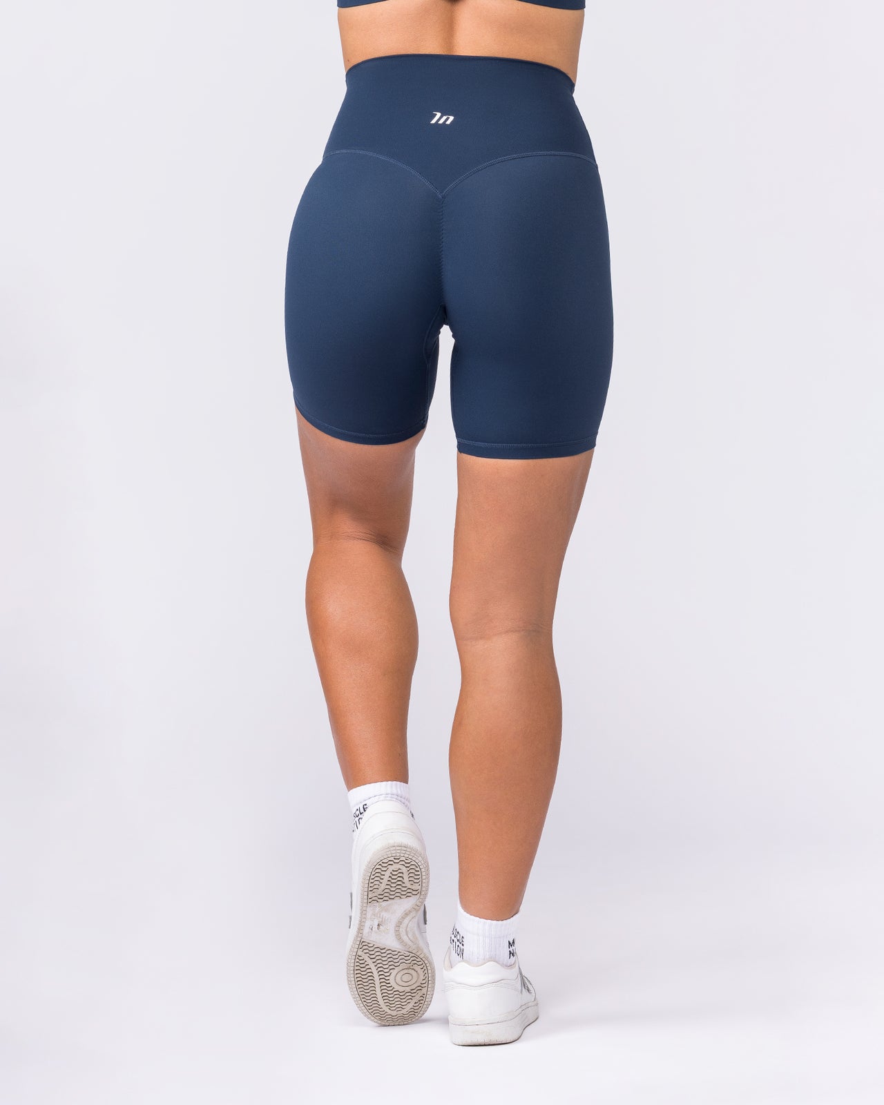 Aura Peachy High Invisible Scrunch Bike Shorts - Navy-Shorts-XXS-032604NAVY-XXS-MNAPPRL48924-6-Muscle Nation