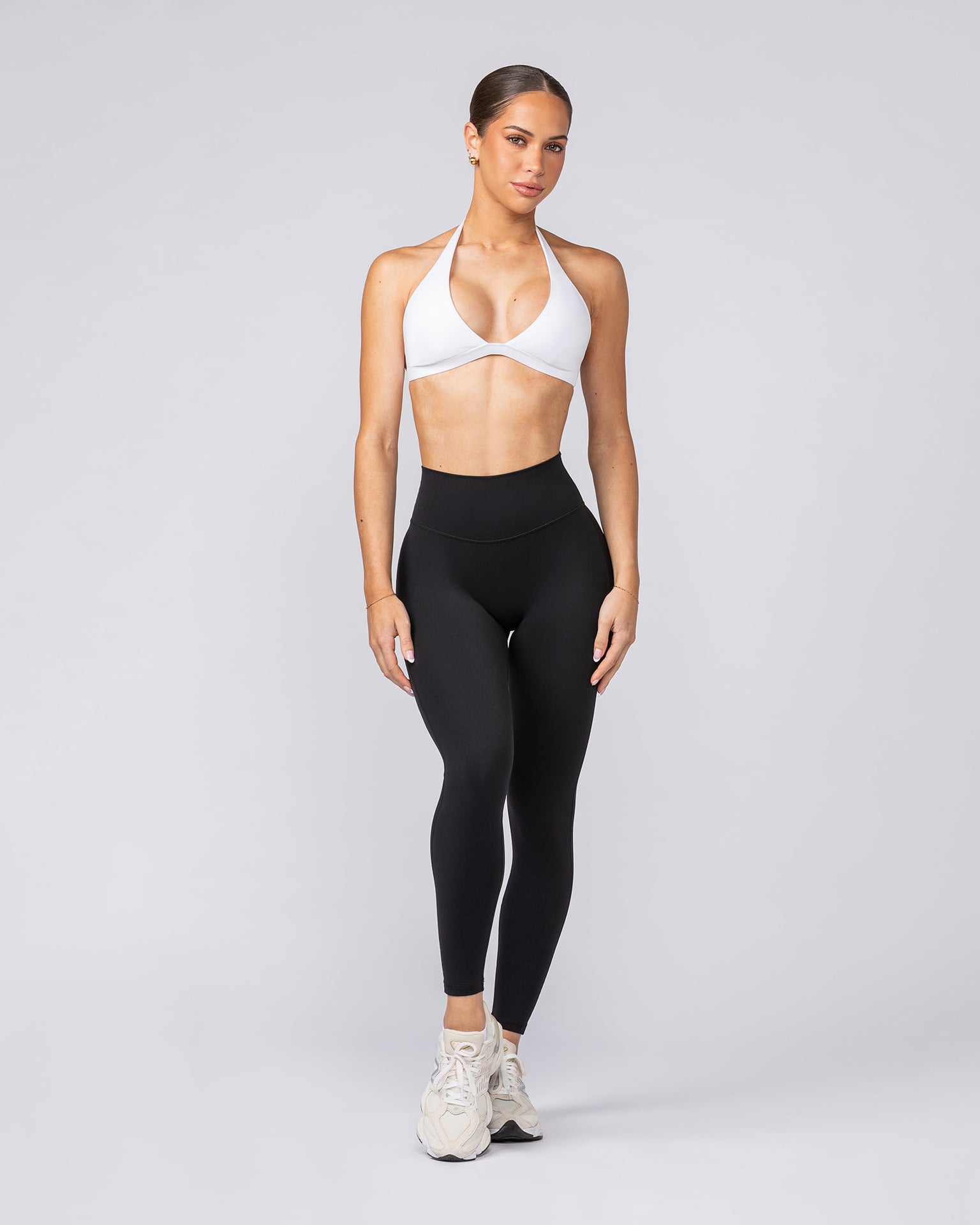 Aura Peachy Invisible Scrunch Ankle Leggings - Black-Leggings-XXS-082507BLK-XXS-MNAPPRL43804-8-Muscle Nation
