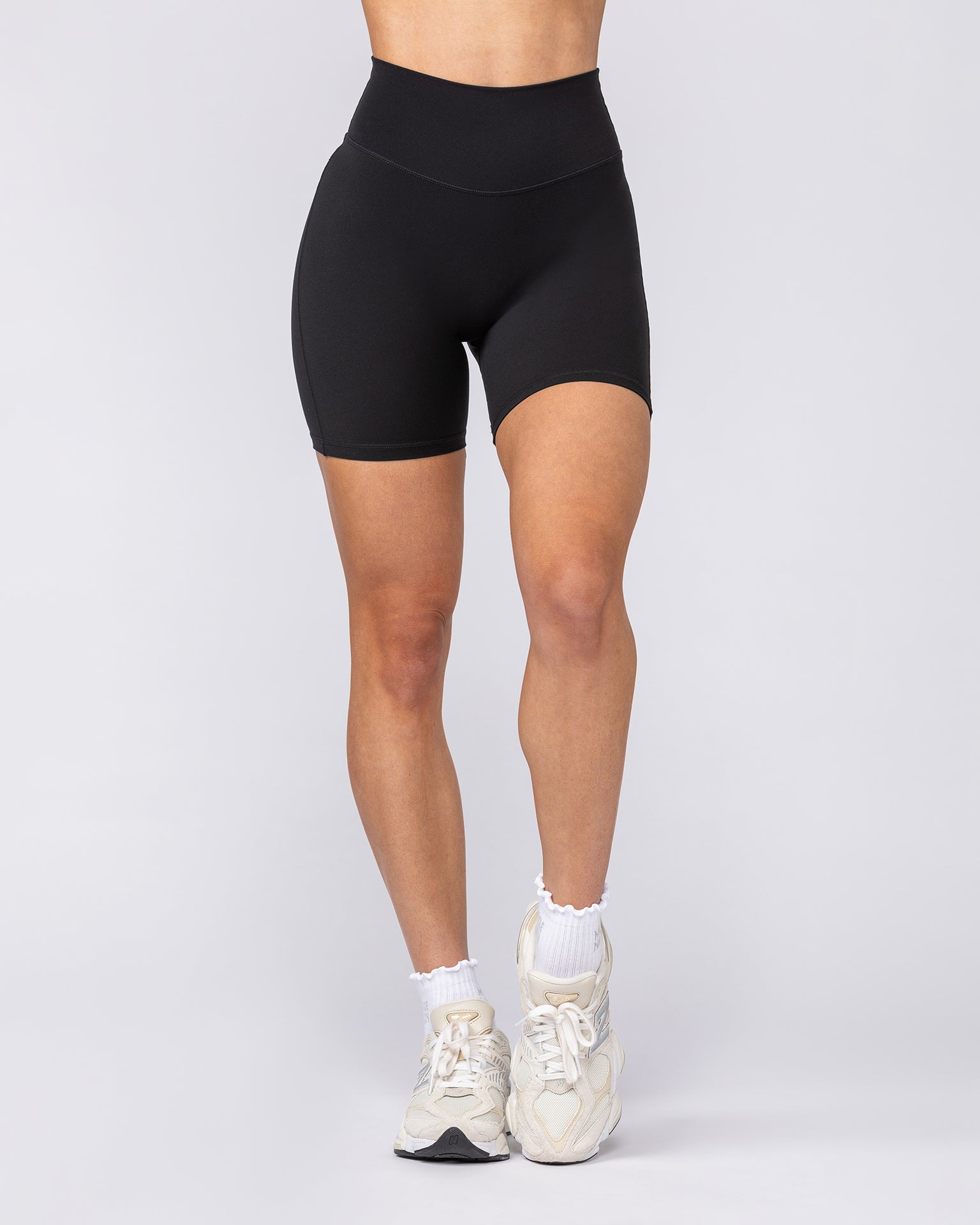 Aura Peachy Invisible Scrunch Bike Shorts - Black-Shorts-XXS-082506BLK-XXS-MNAPPRL43768-2-Muscle Nation