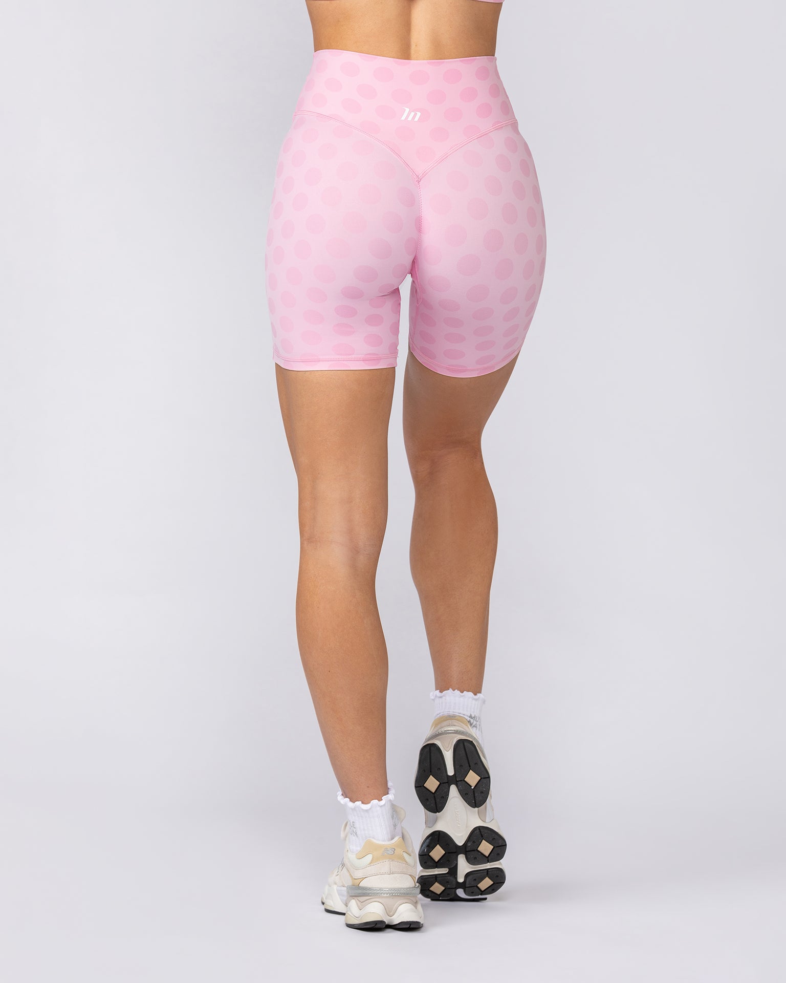 Aura Peachy Invisible Scrunch Bike Shorts - Blossom Spot-Shorts-XXS-082506BLMSP-XXS-MNAPPRL43759-5-Muscle Nation