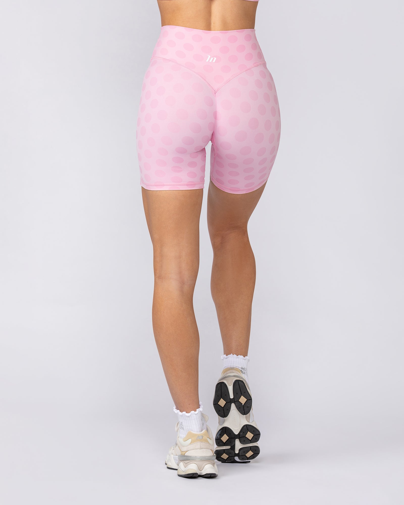 Aura Peachy Invisible Scrunch Bike Shorts - Blossom Spot-Shorts-XXS-082506BLMSP-XXS-MNAPPRL43759-5-Muscle Nation